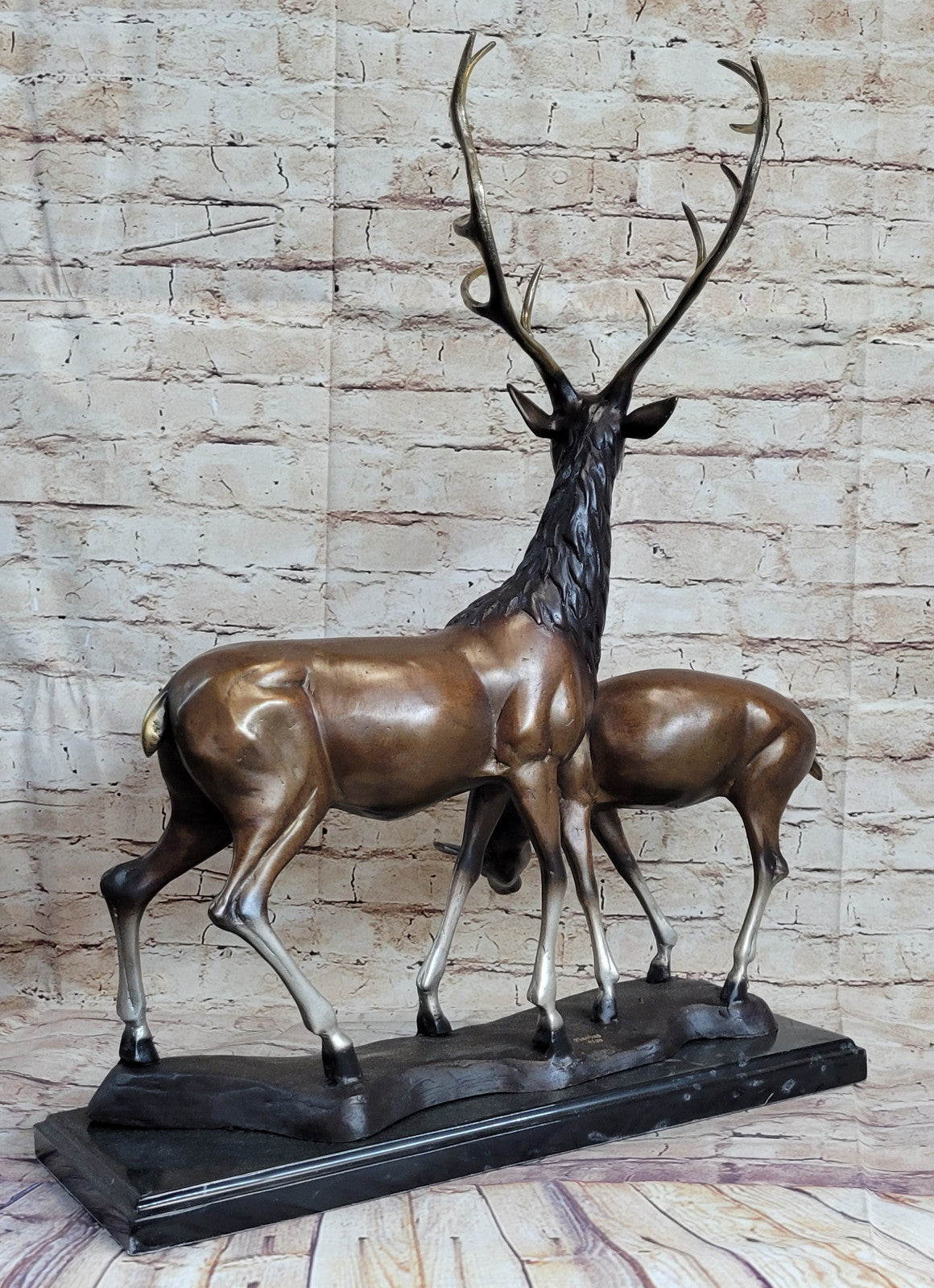 Marius Limited Edition Bronze Sculpture: Deer Family Decor Figurine Figure