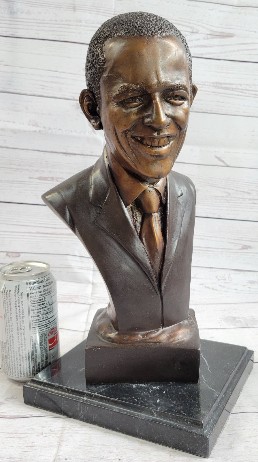 Signed Sealed Numbered Marius  , Barack Obama Bronze Sculpture 2017 Artwork