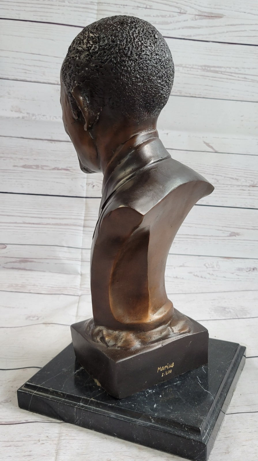 Signed Sealed Numbered Marius  , Barack Obama Bronze Sculpture 2017 Artwork