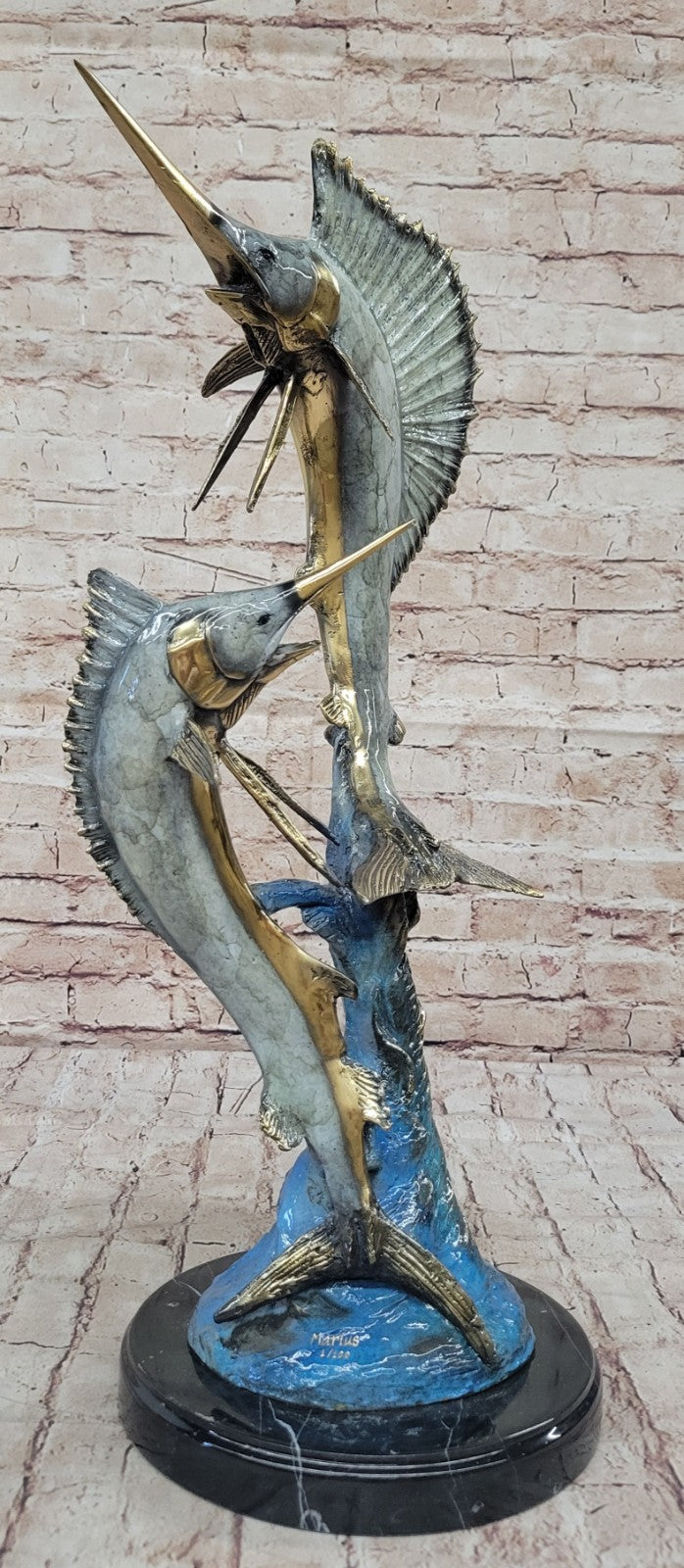 Merlin Sailfish Swordfish Bronze Sculpture: Limited Edition Home Decor Sale