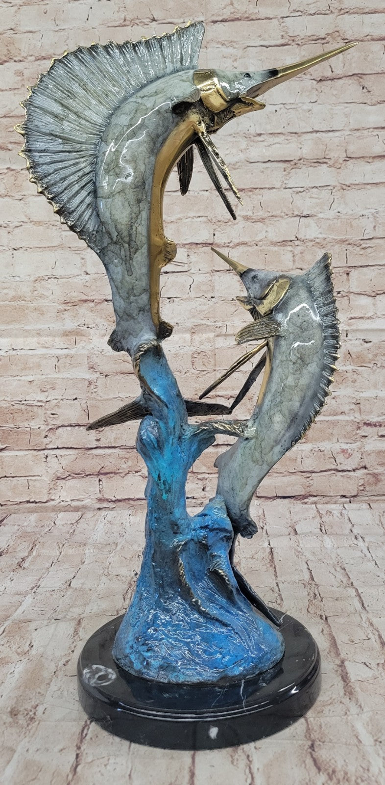 Merlin Sailfish Swordfish Bronze Sculpture: Limited Edition Home Decor Sale
