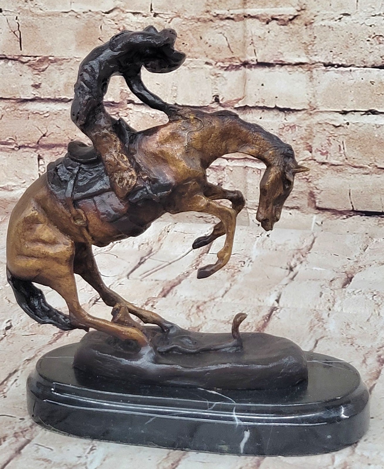 BRONZE FREDERIC REMINGTON RATTLESNAKE SCULPTURE STATUE COLLECTIBLE NEW FIGURINE