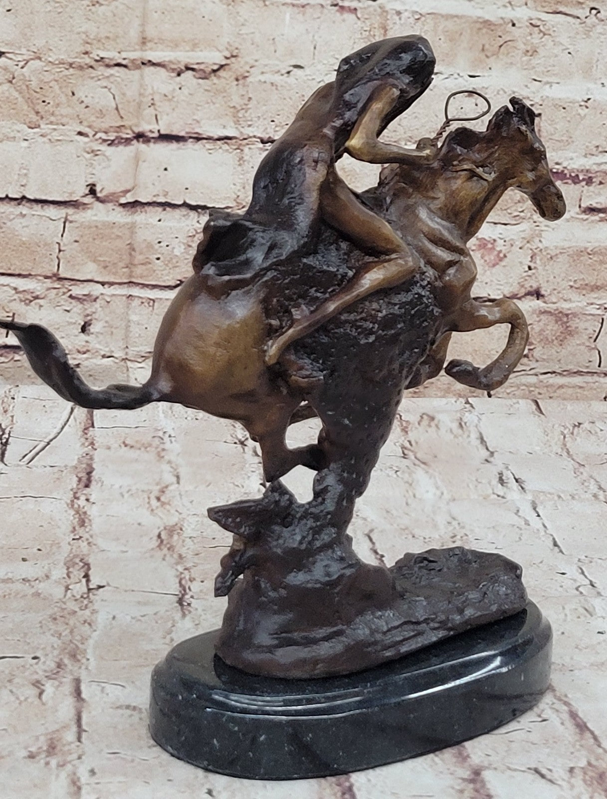 VTG REPRODUCTION FREDERIC REMINGTON "THE CHEYENNE" CAST BRONZE SCULPTURE, NICE