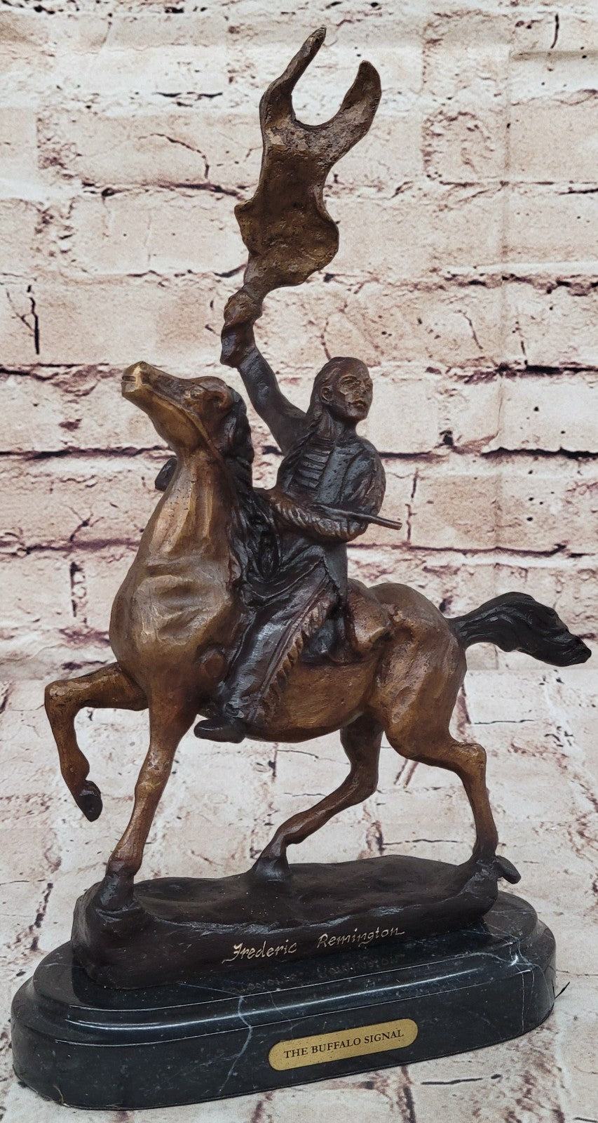 Handcrafted bronze sculpture SALE Indian American Native Remington`S Frederic