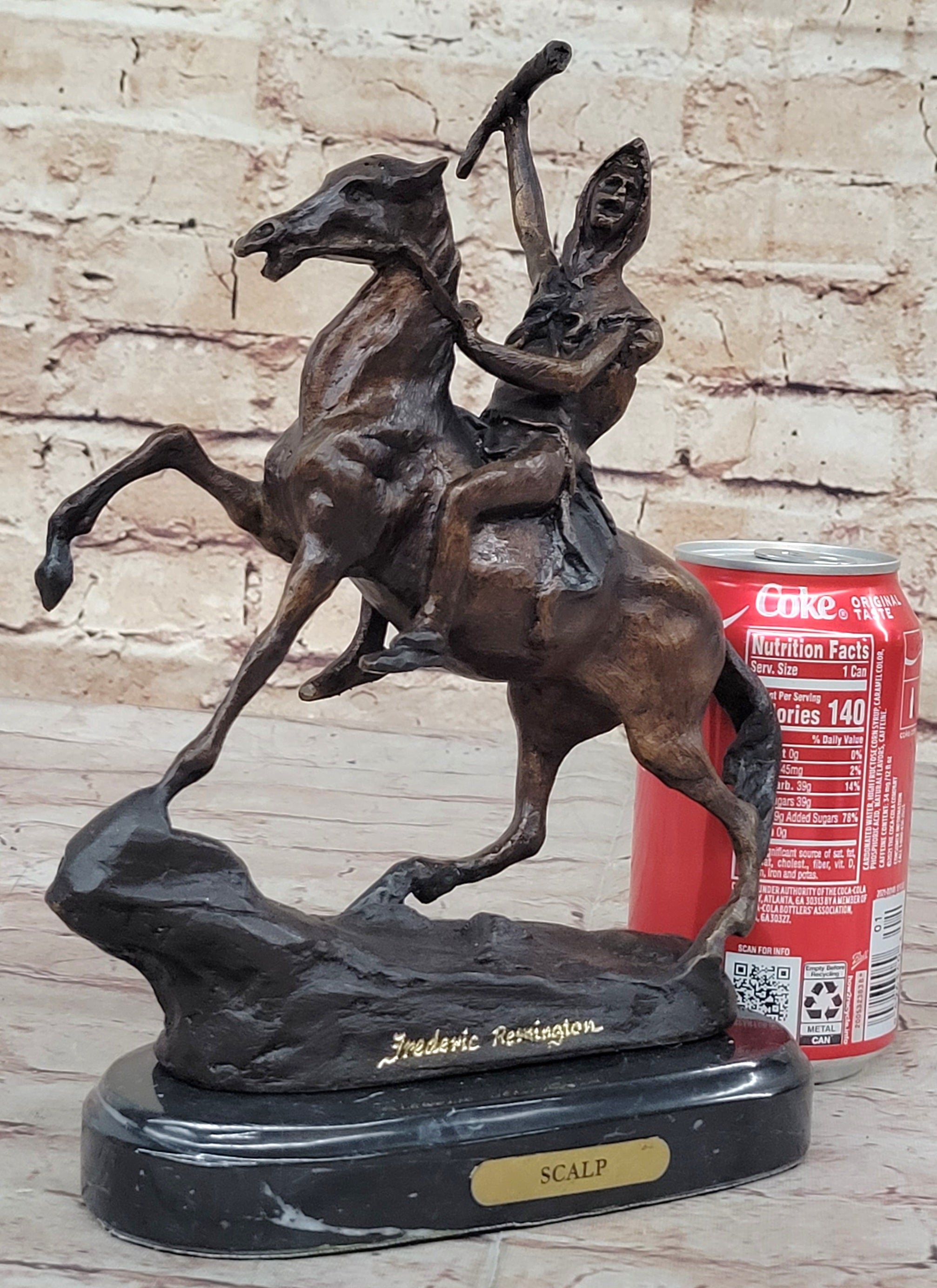 Handcrafted bronze sculpture SALE Base~ Marble On Scalp~ Remington~The Federick