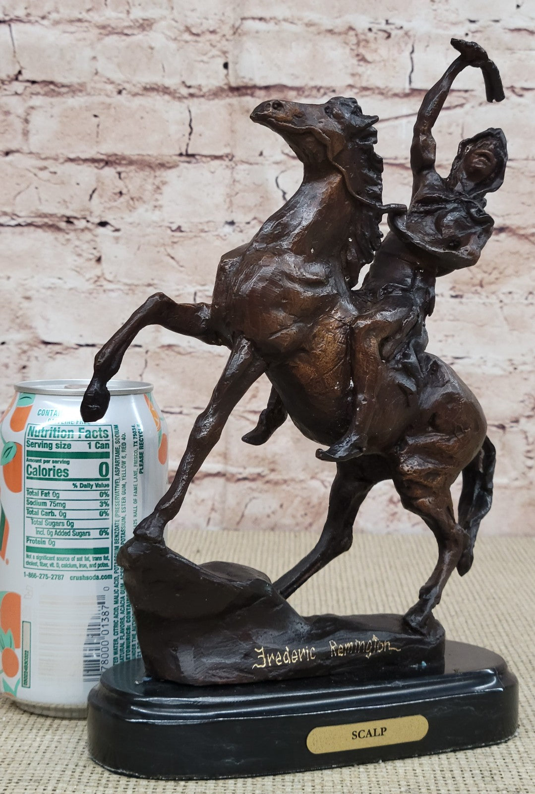 Handcrafted bronze sculpture SALE Base~ Marble On Scalp~ Remington~The Federick