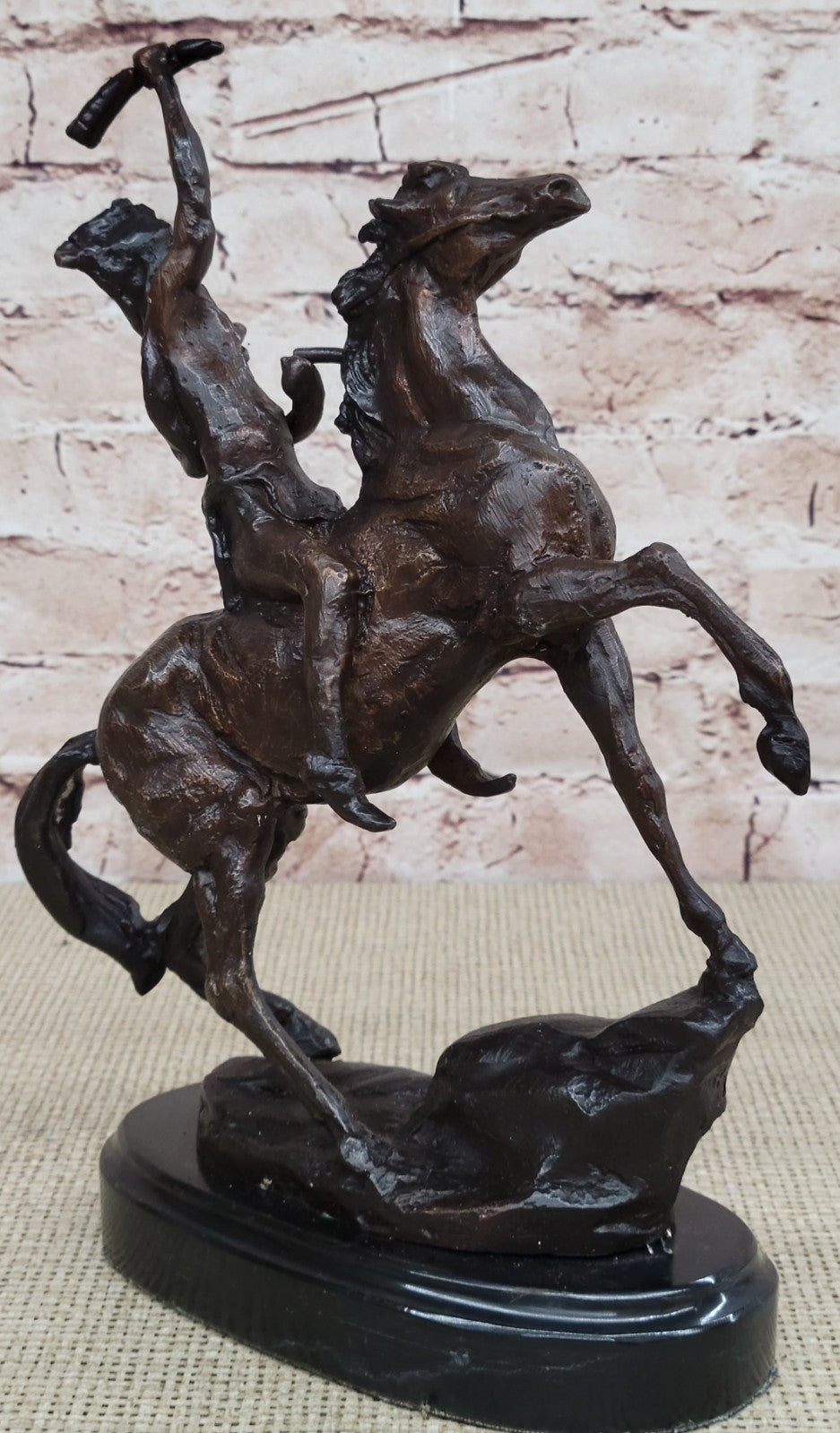 Handcrafted bronze sculpture SALE Base~ Marble On Scalp~ Remington~The Federick