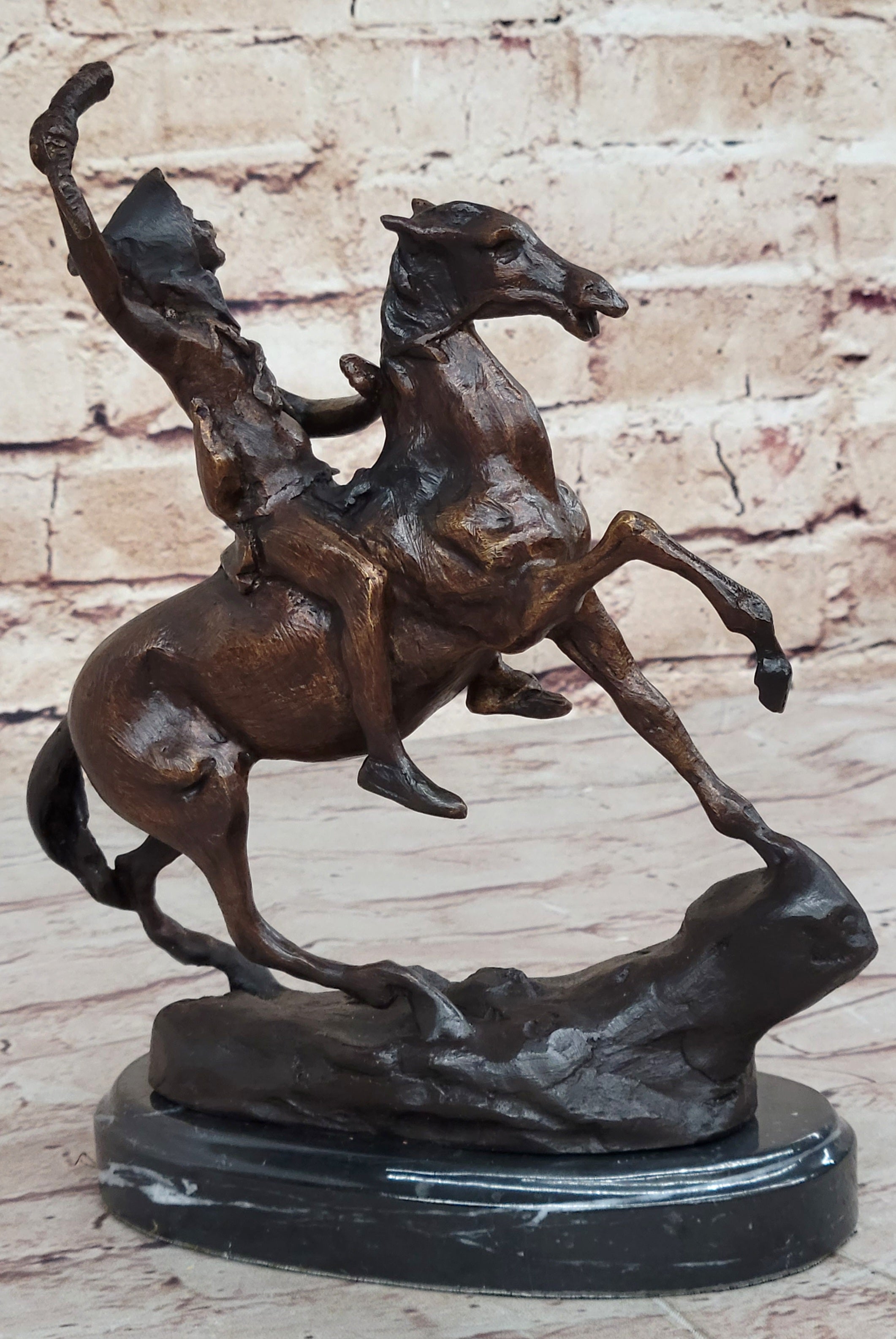 Handcrafted bronze sculpture SALE Base~ Marble On Scalp~ Remington~The Federick