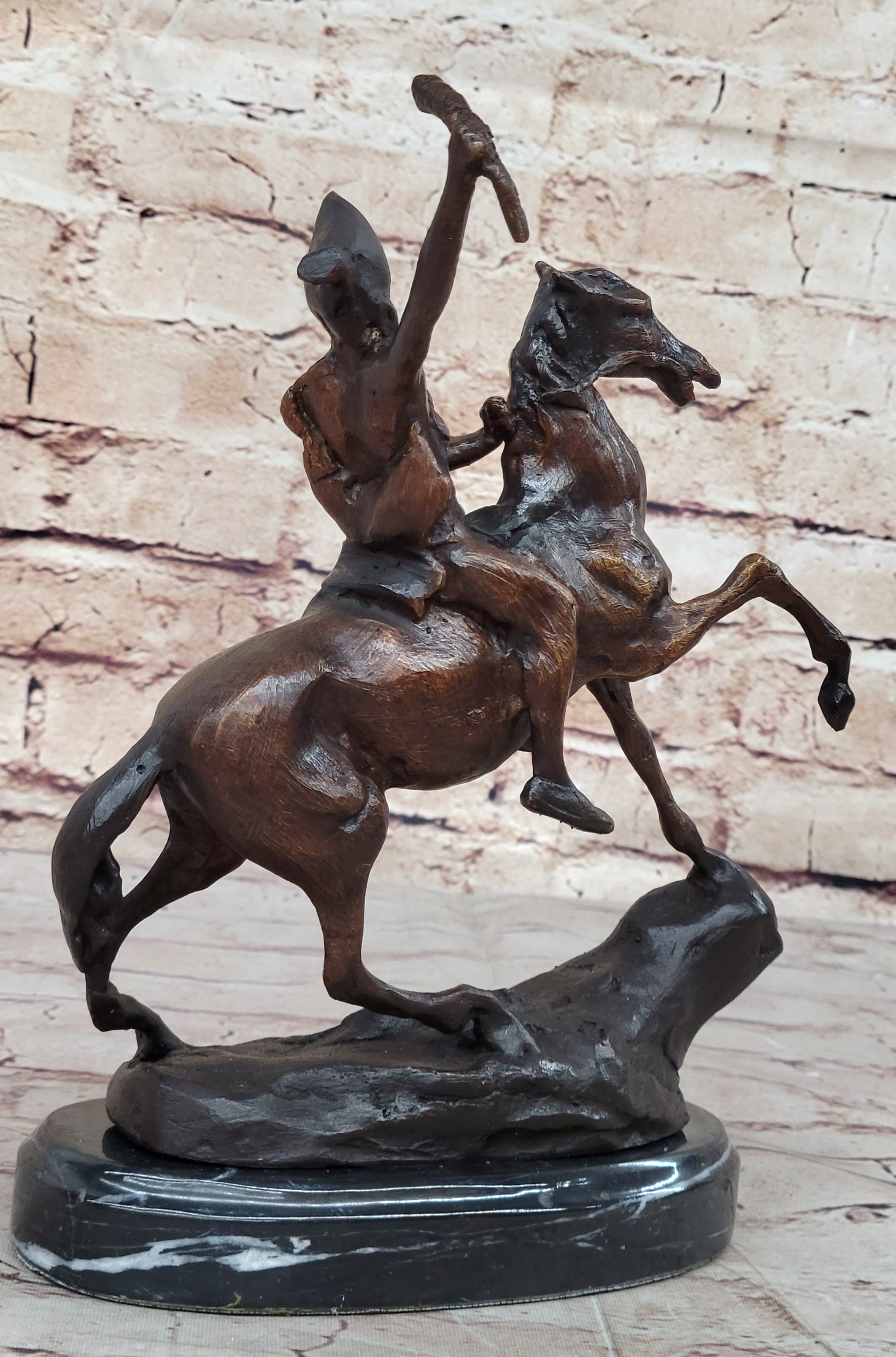 Handcrafted bronze sculpture SALE Base~ Marble On Scalp~ Remington~The Federick