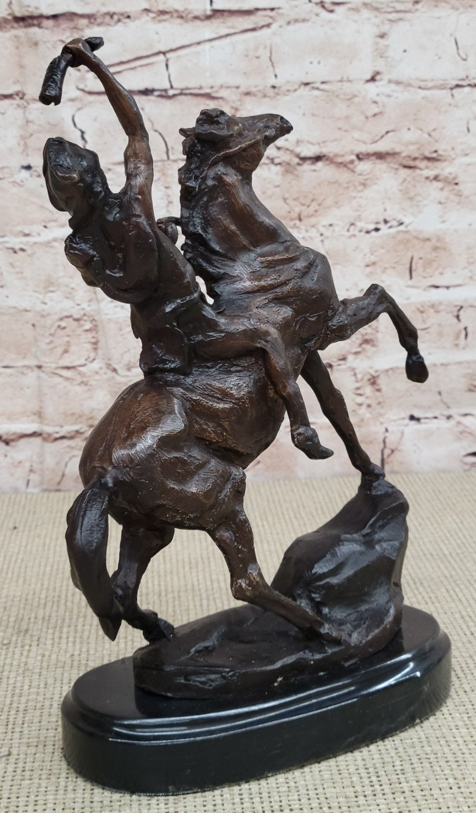 Handcrafted bronze sculpture SALE Base~ Marble On Scalp~ Remington~The Federick