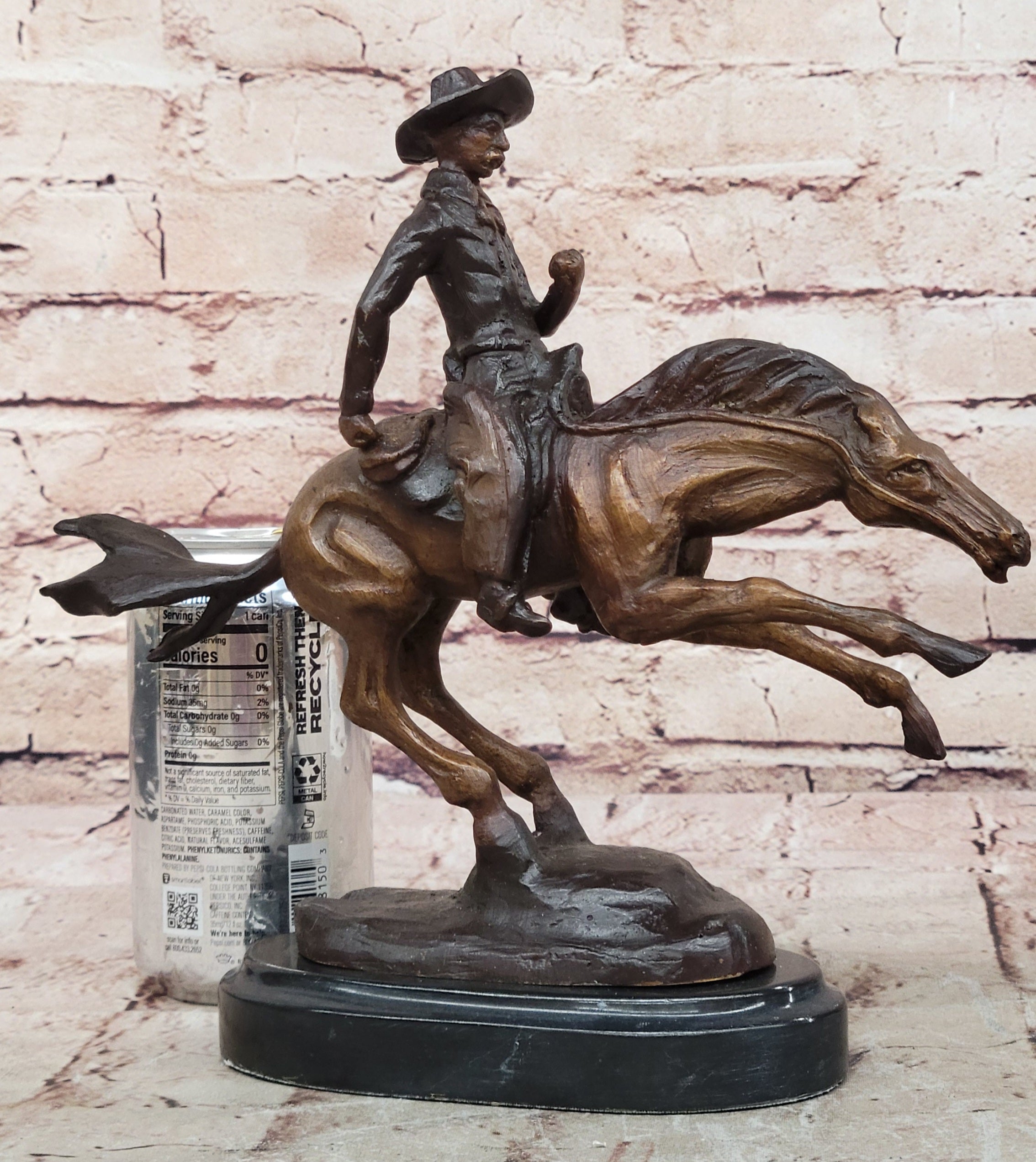 Handcrafted bronze sculpture SALE Signa Horse Cowboy Arizona Remington Frederick