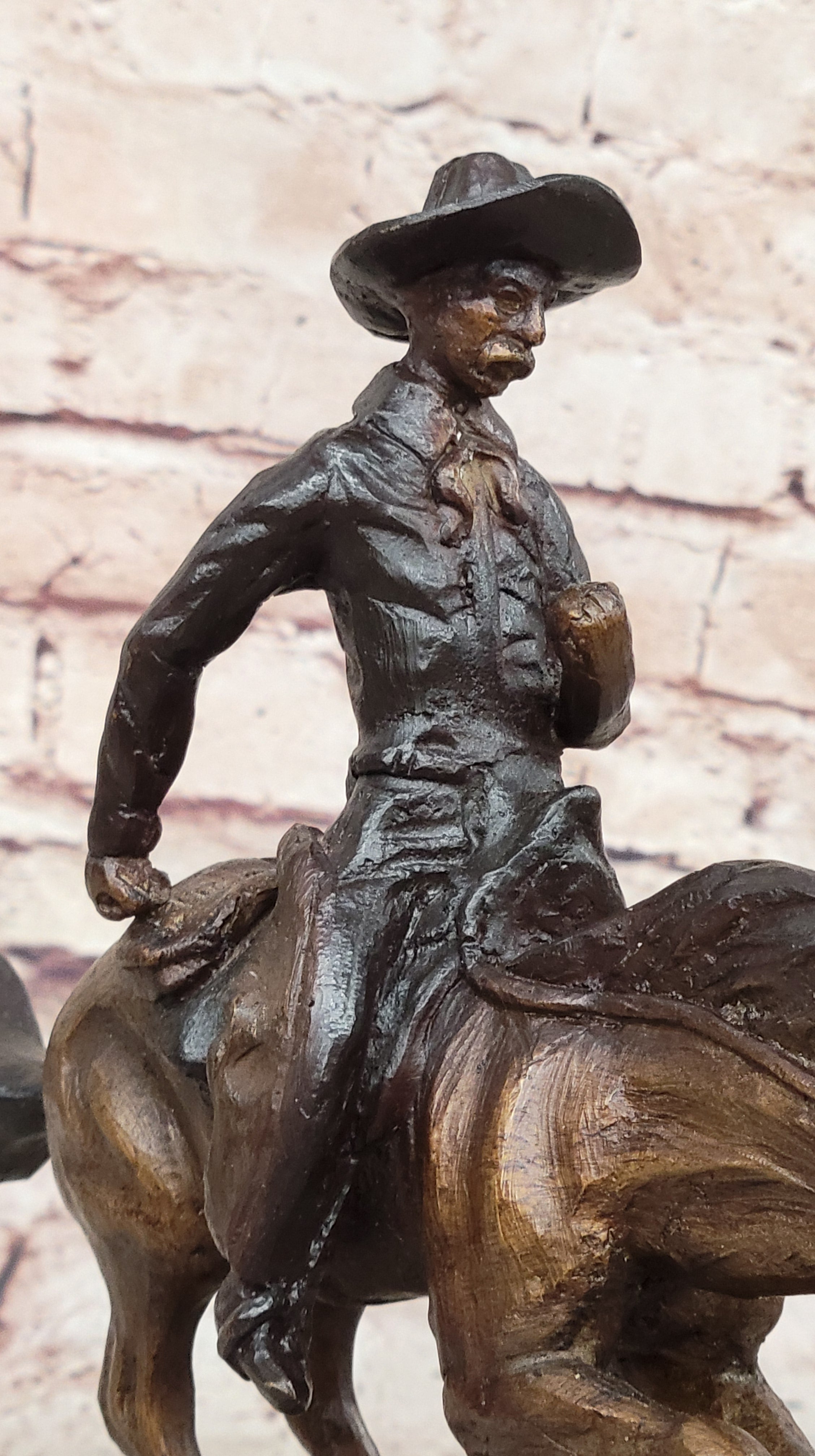 Handcrafted bronze sculpture SALE Signa Horse Cowboy Arizona Remington Frederick