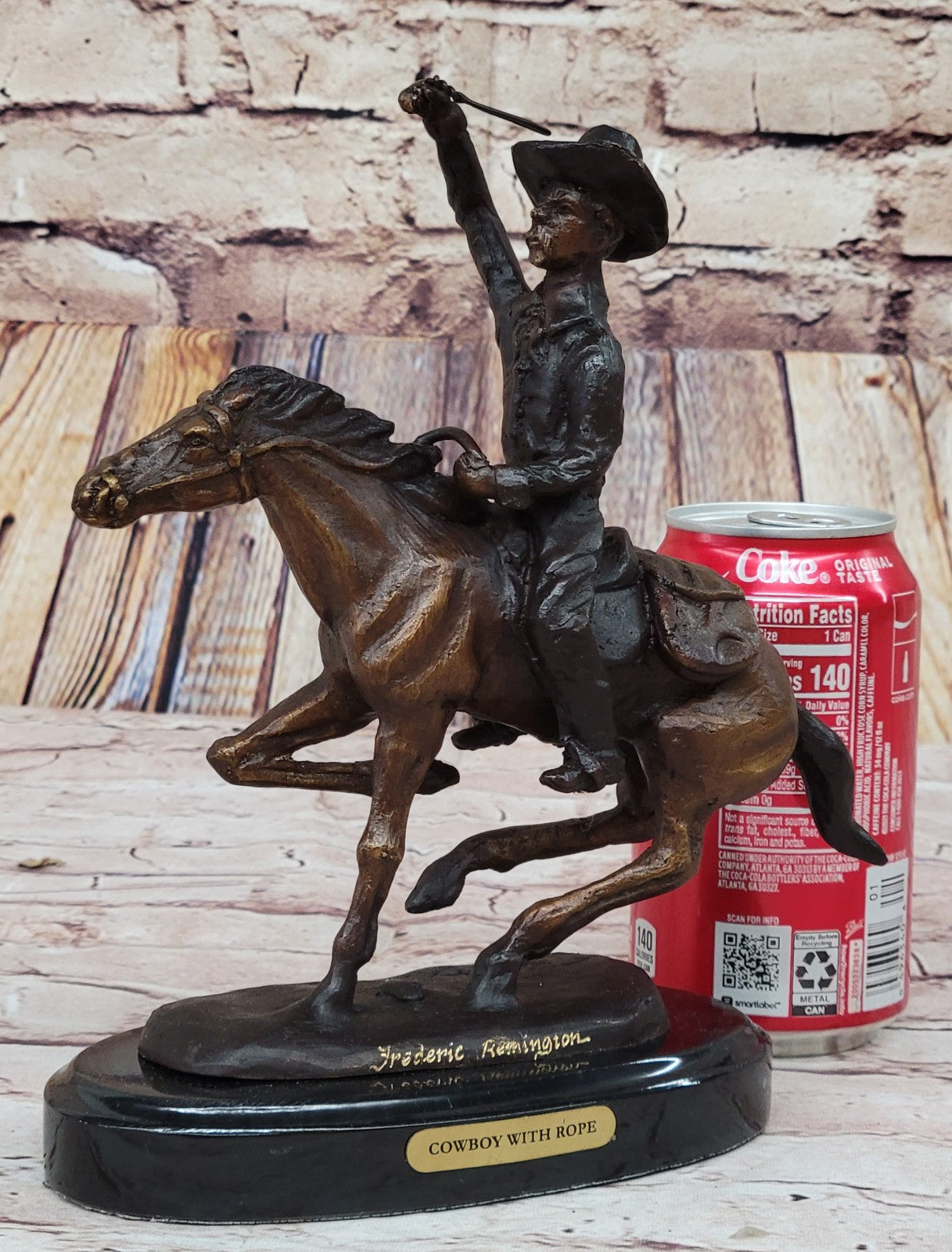 Handcrafted bronze sculpture SALE Country Horse Cowboy Remington Frederic Vtg