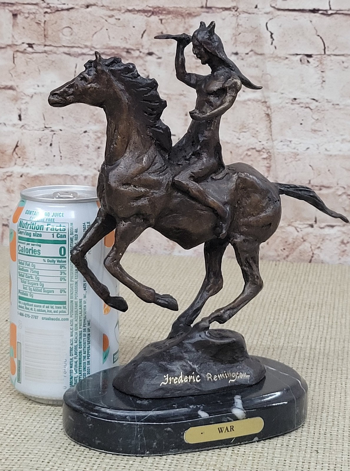 Handcrafted bronze sculpture SALE On Chief Warrior Indian Home Decoration Figure