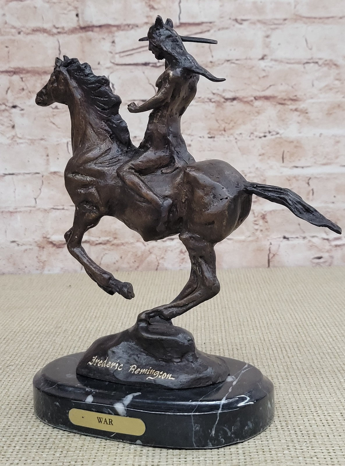 Handcrafted bronze sculpture SALE On Chief Warrior Indian Home Decoration Figure
