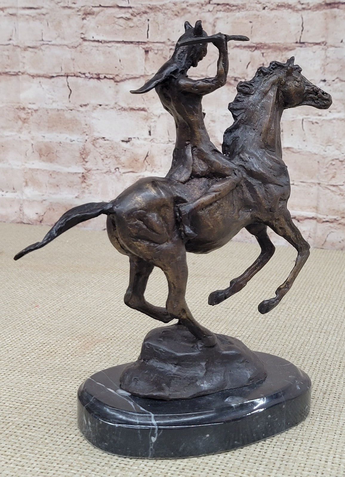 Handcrafted bronze sculpture SALE On Chief Warrior Indian Home Decoration Figure