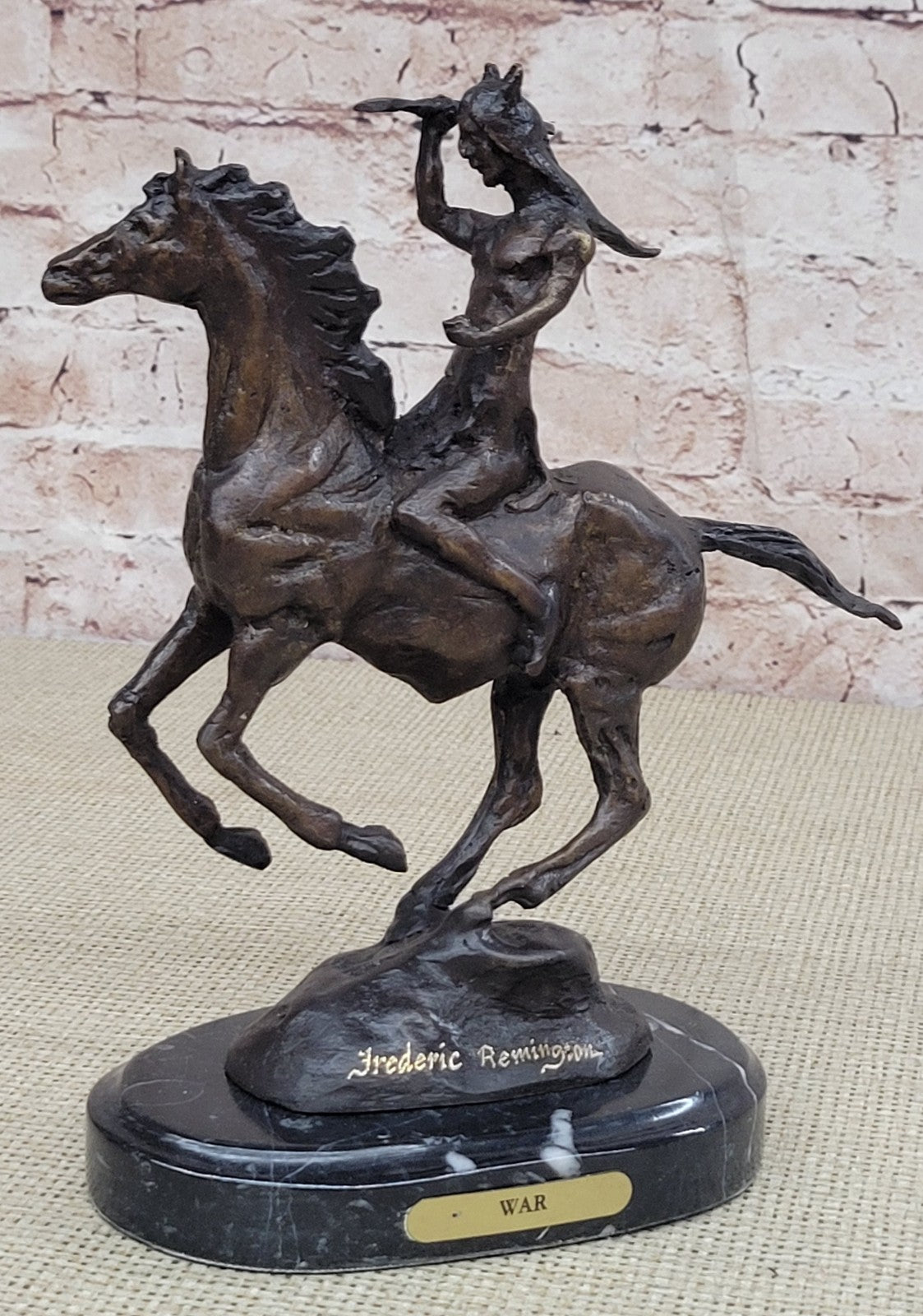 Handcrafted bronze sculpture SALE On Chief Warrior Indian Home Decoration Figure