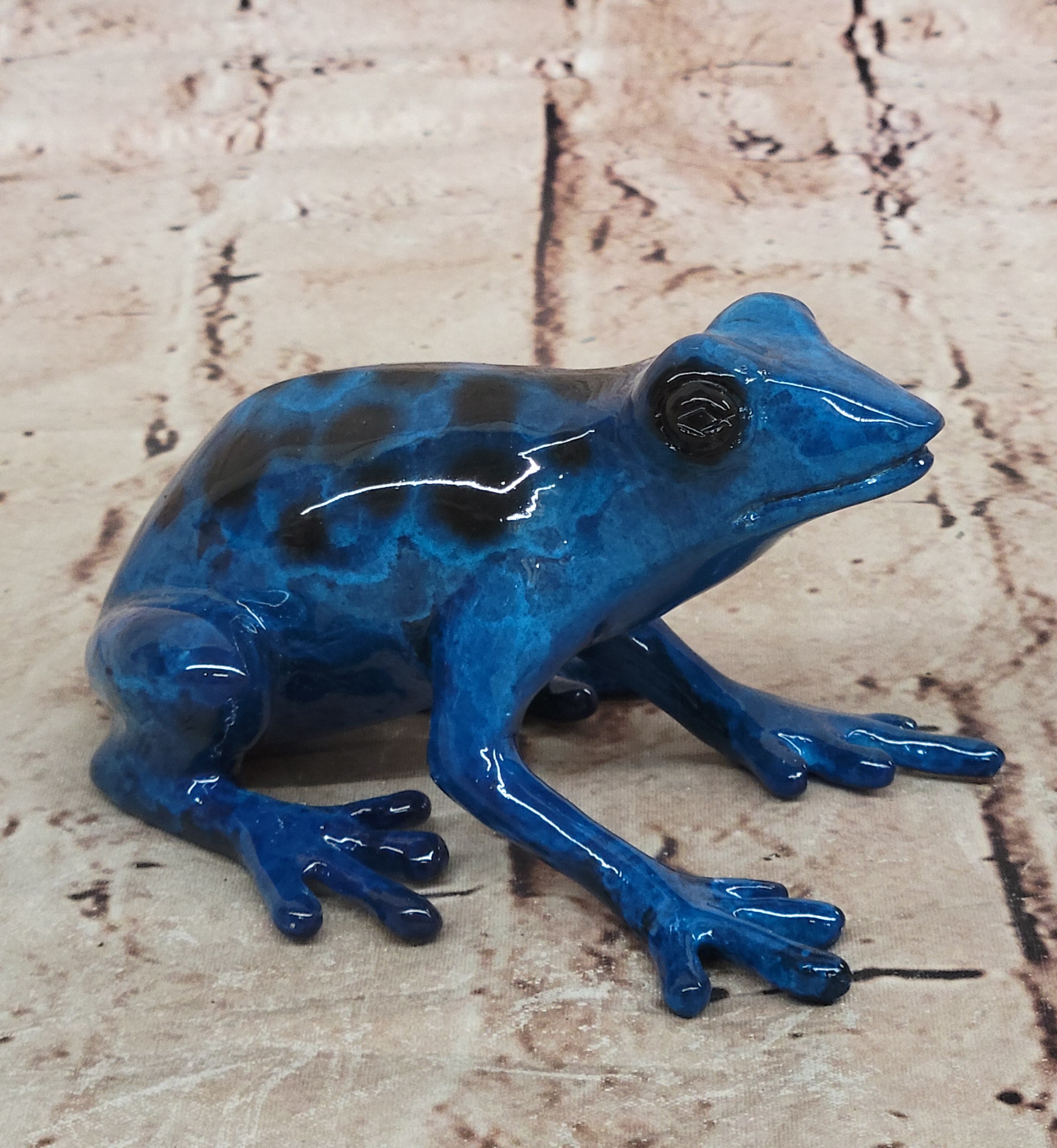 Marius Signed Frogman Bronze Sculpture: Handcrafted Detailed Toad Statue