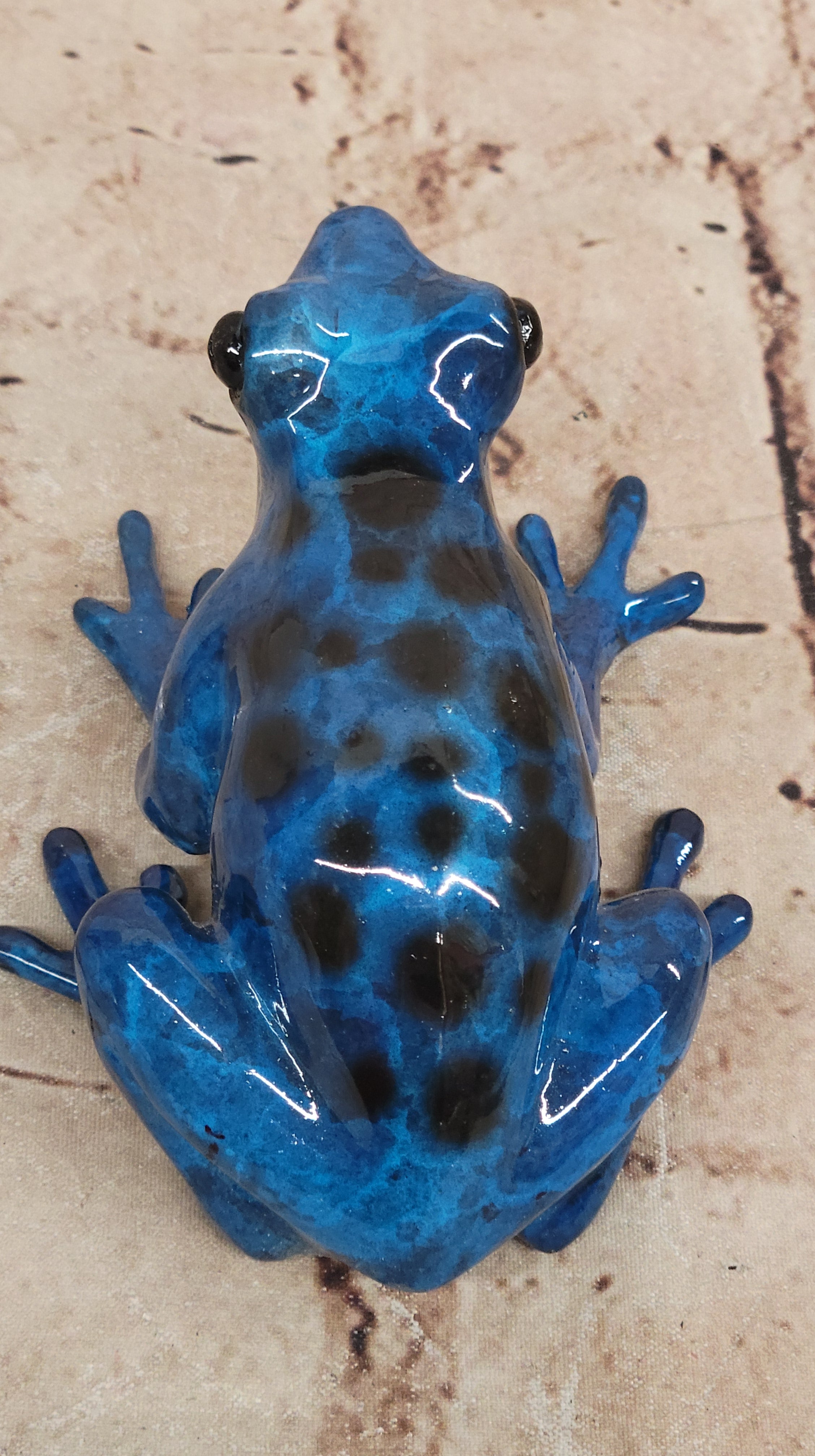 Marius Signed Frogman Bronze Sculpture: Handcrafted Detailed Toad Statue