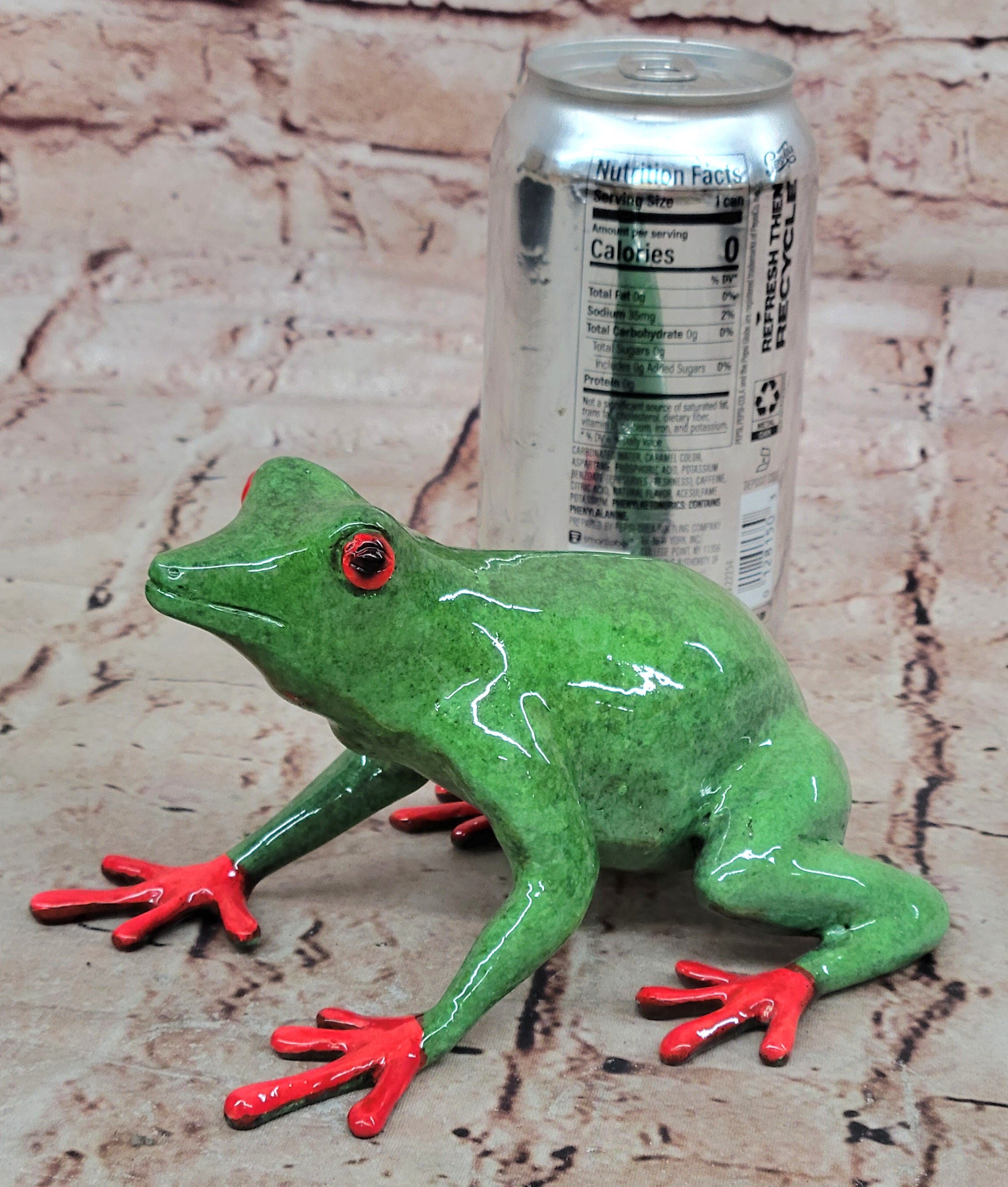 Collectible Bronze Frogman Sculpture Statue Numbered Forest Baby Toad Figure