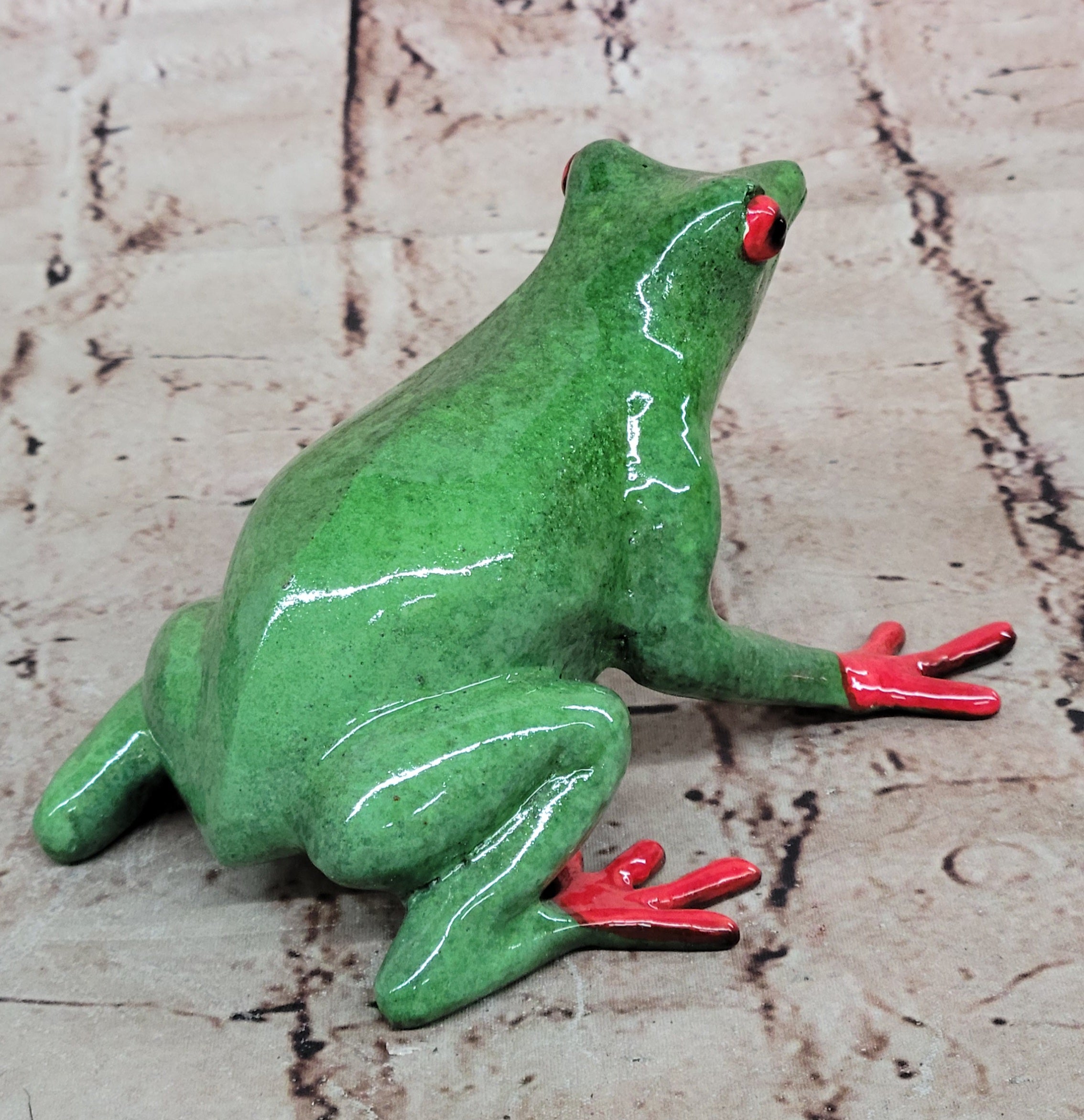 Collectible Bronze Frogman Sculpture Statue Numbered Forest Baby Toad Figure