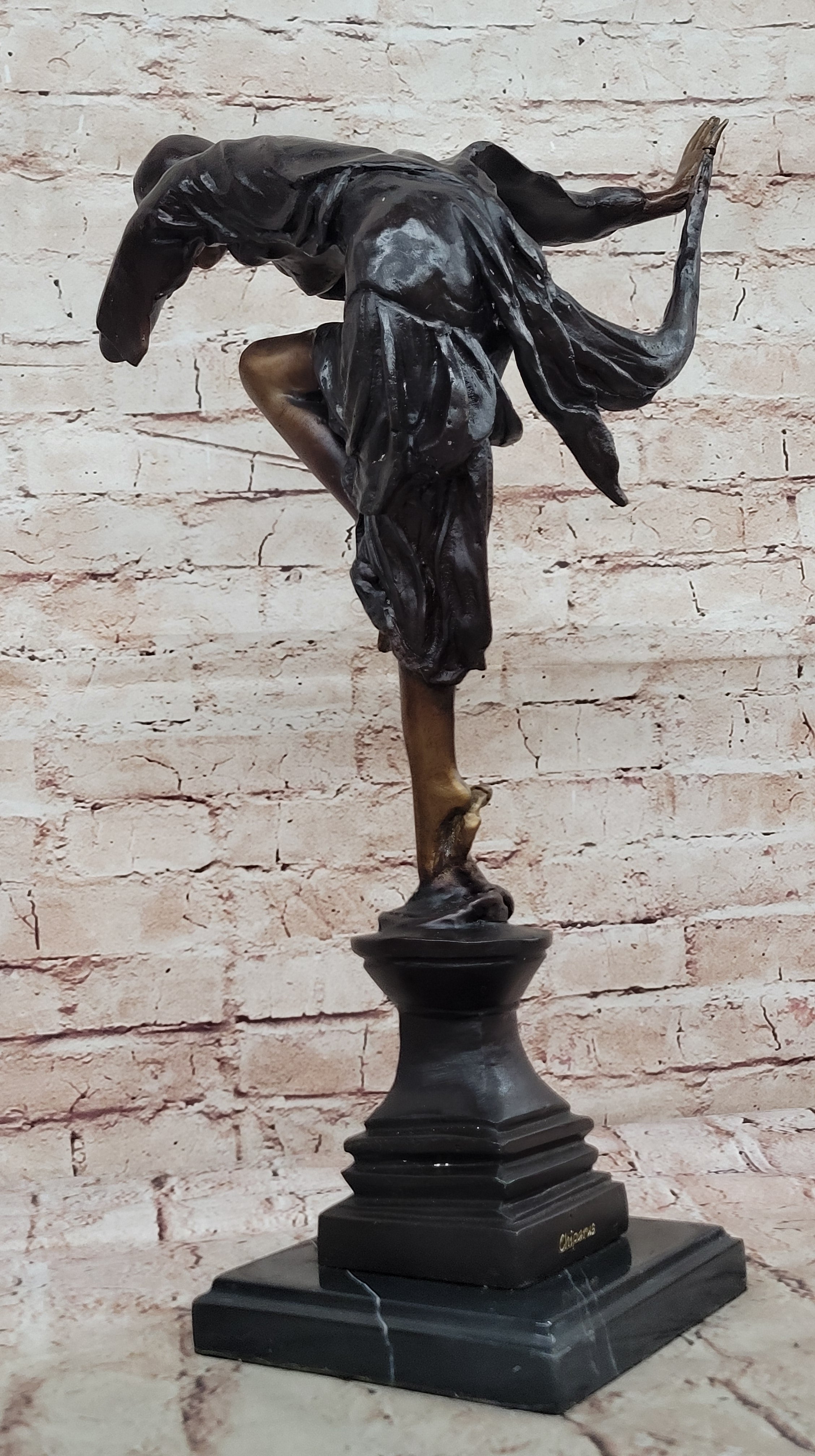 Bronze art deco dancer w/snake sculpture Ankara Dancer Classic Artwork Hot cast