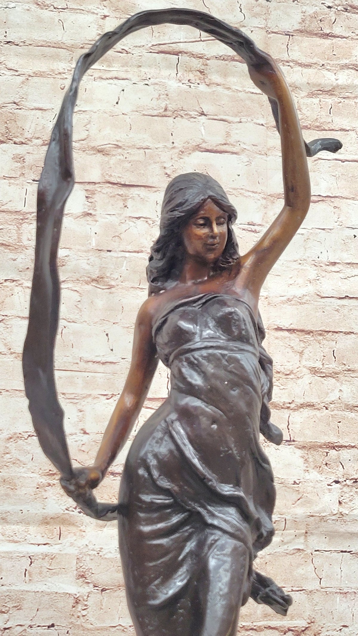 Handmade BRONZE METAL HAWAIIAN HULA DANCER, MA:LE, STATUE FIGURINE HOT CAST