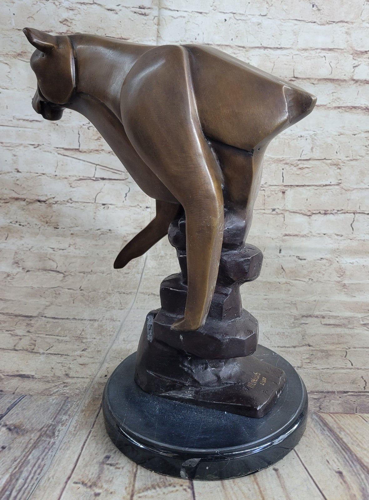 Modern Abstract Art Collector Numbered Edition Bronze Sculpture Marble Figurine