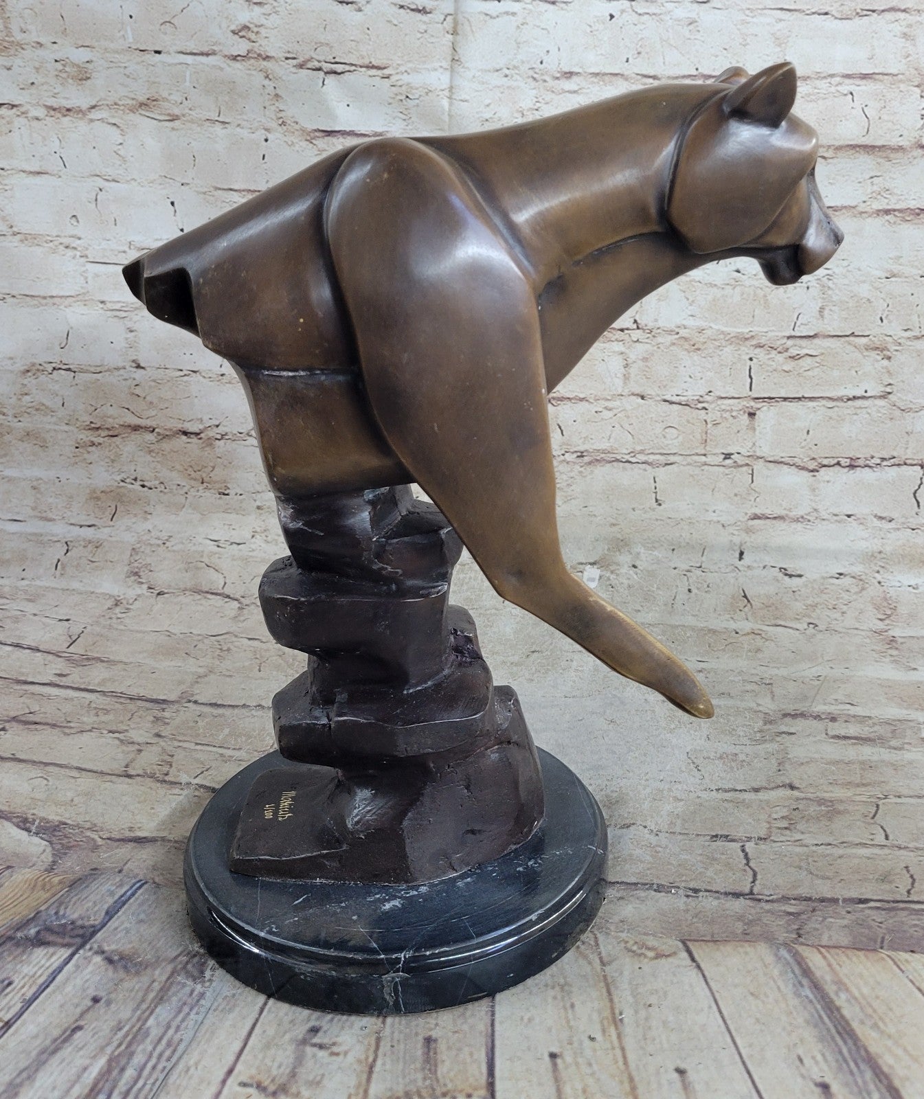 Modern Abstract Art Collector Numbered Edition Bronze Sculpture Marble Figurine