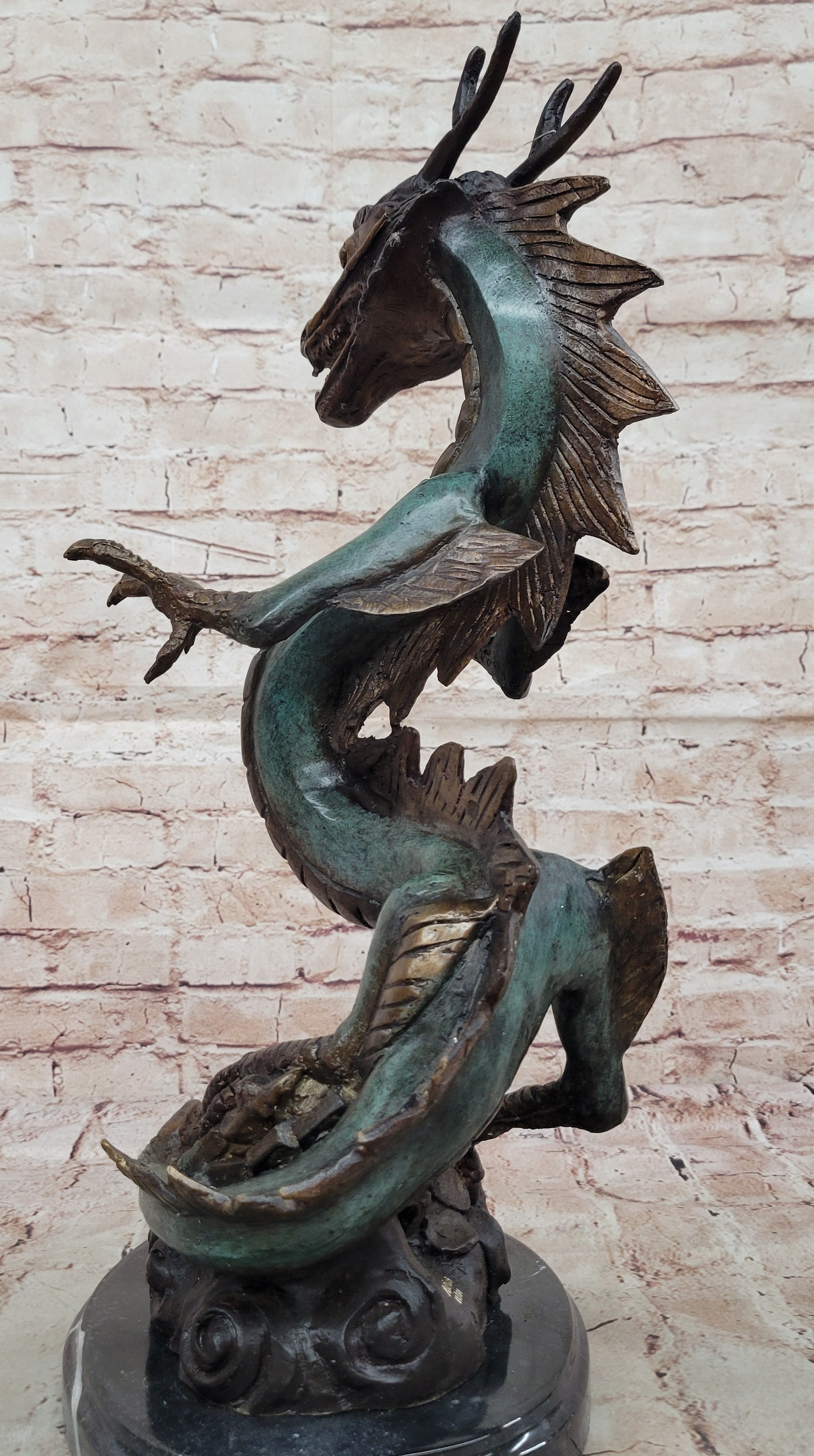 Collector Edition Numbered Furious Dragon Bronze Classic Artwork Sculpture Sale