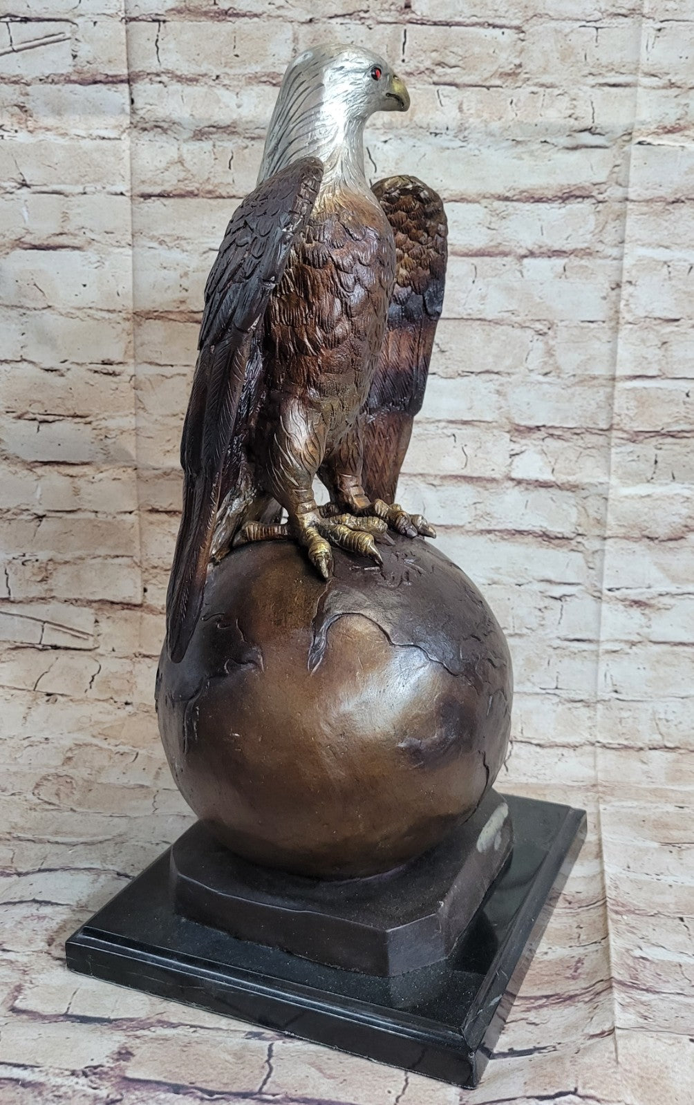 Art Deco Large Eagle Collectible Statue bronze sculpture Sign Original Decorative