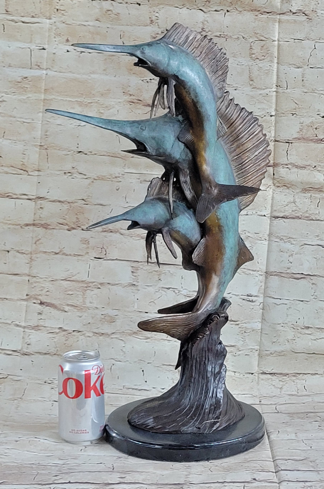 Handcrafted Detailed LTD EDT Extra Large Marlins Bronze Museum Quality Artwork