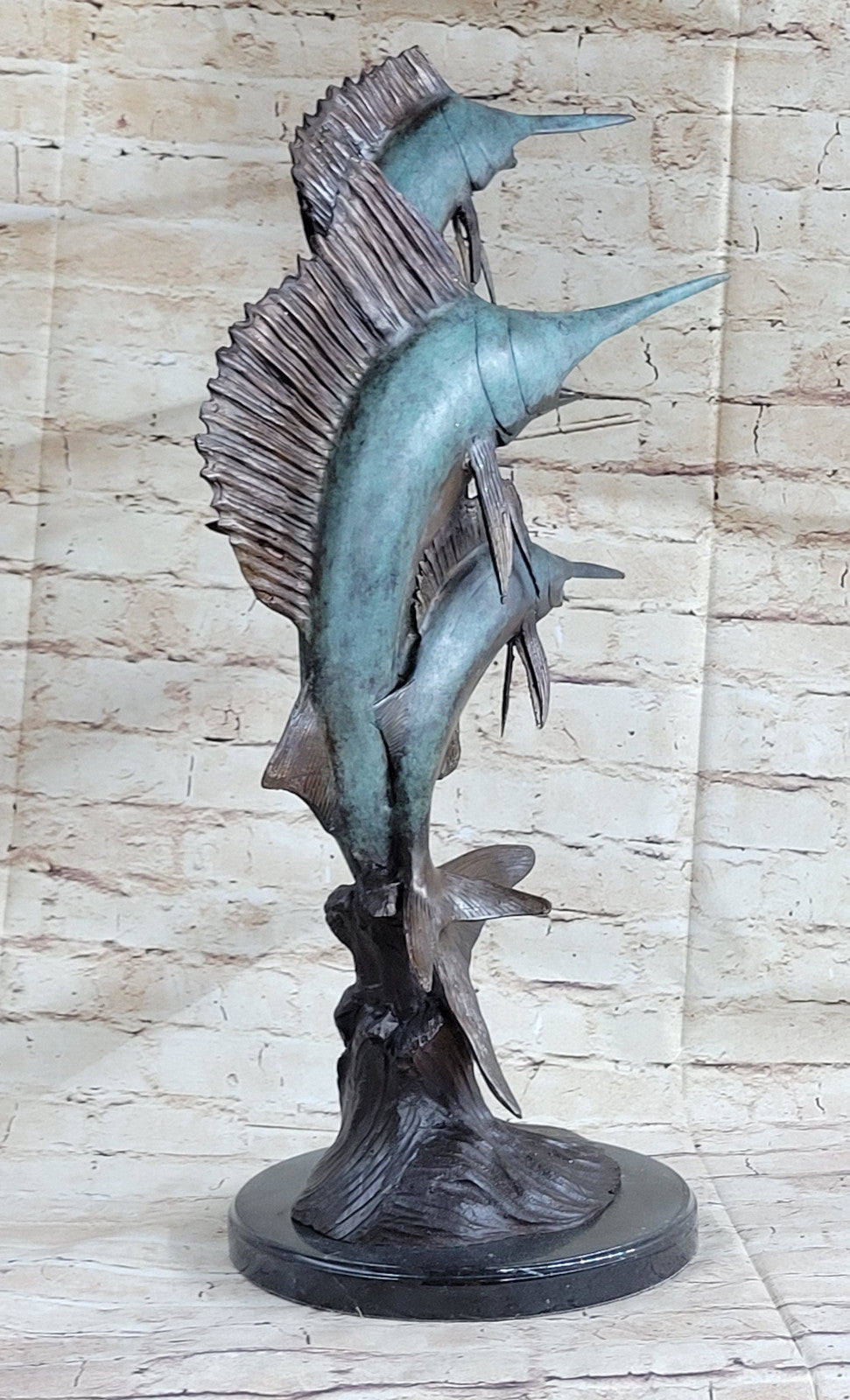 Handcrafted Detailed LTD EDT Extra Large Marlins Bronze Museum Quality Artwork