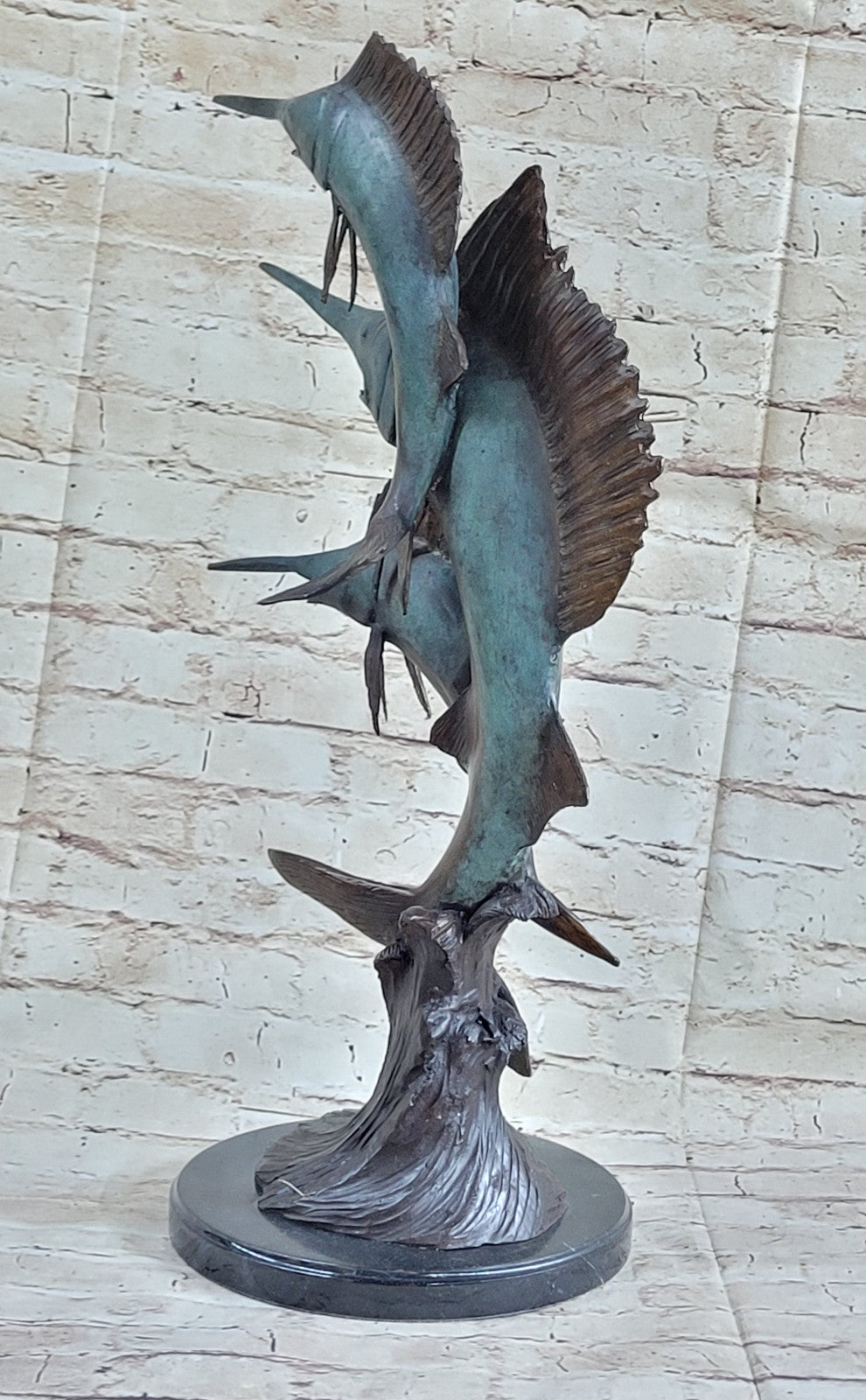 Handcrafted Detailed LTD EDT Extra Large Marlins Bronze Museum Quality Artwork