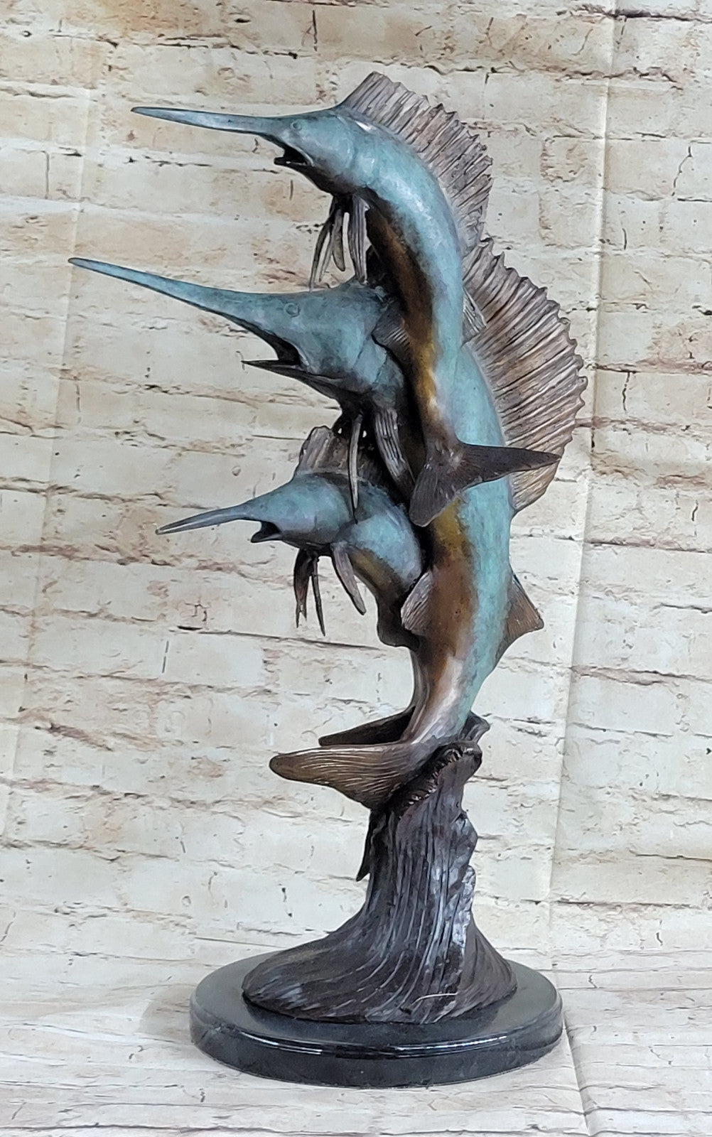 Handcrafted Detailed LTD EDT Extra Large Marlins Bronze Museum Quality Artwork