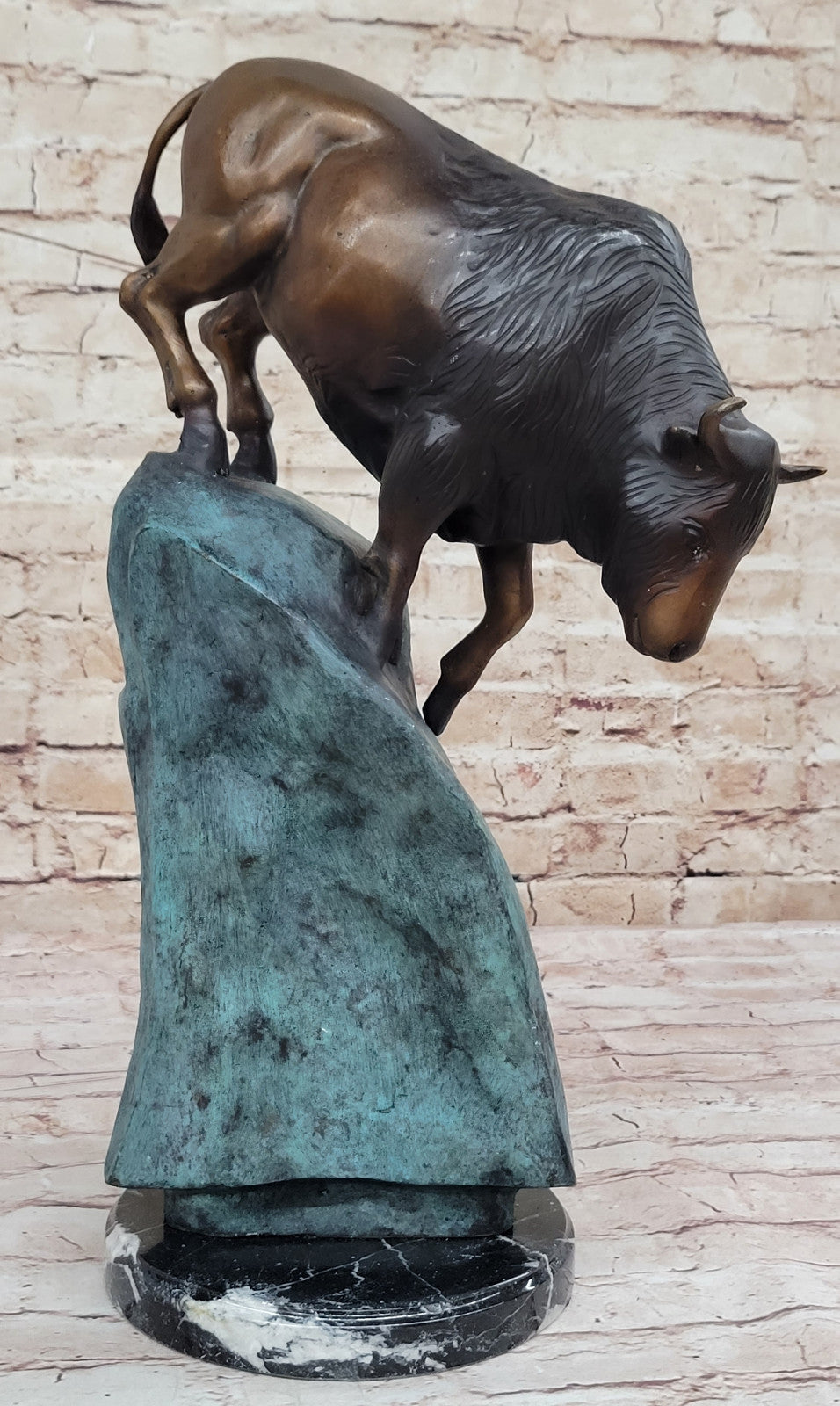 Signed Limited Edition by Marius: Bison Water Buffalo Bronze Sculpture