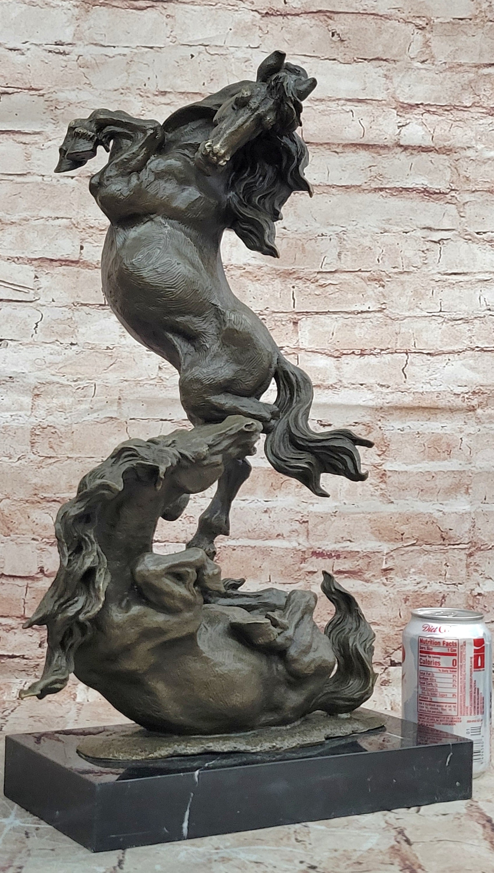 Bronze Dancing Horses Statue by Milo Detailed Animal Artwork Figurine