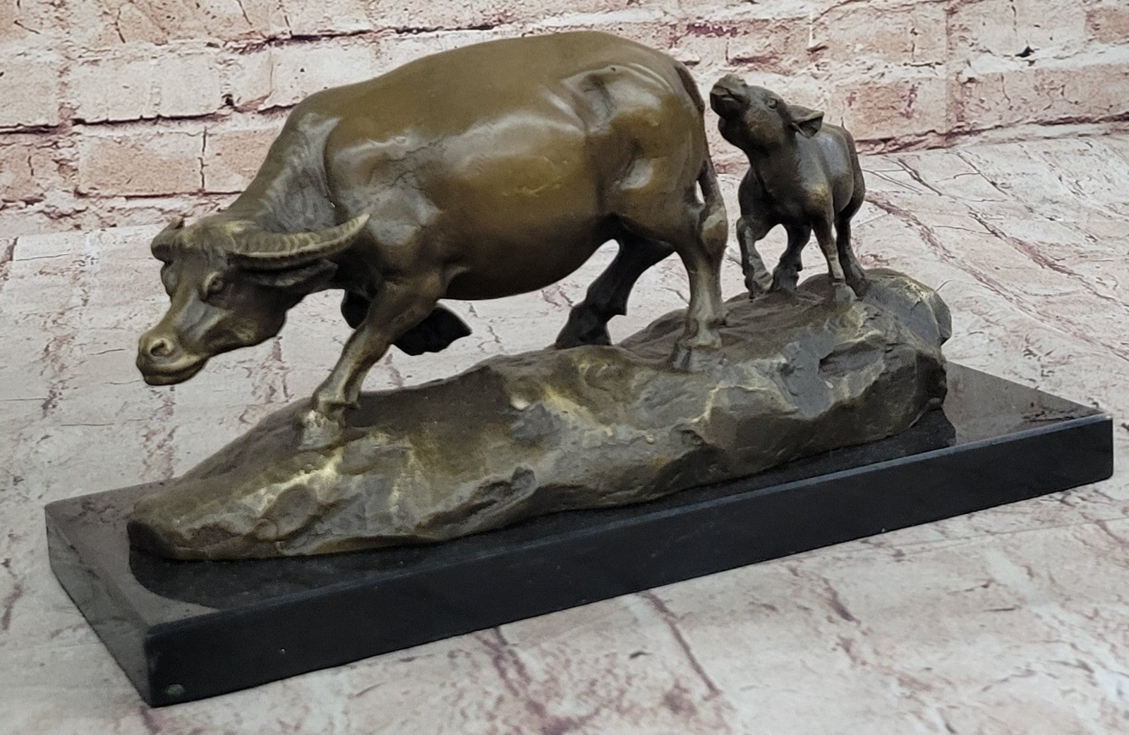 Handcrafted Vienna Bronze Bull Sculpture Abstract Modern Classic Artwork