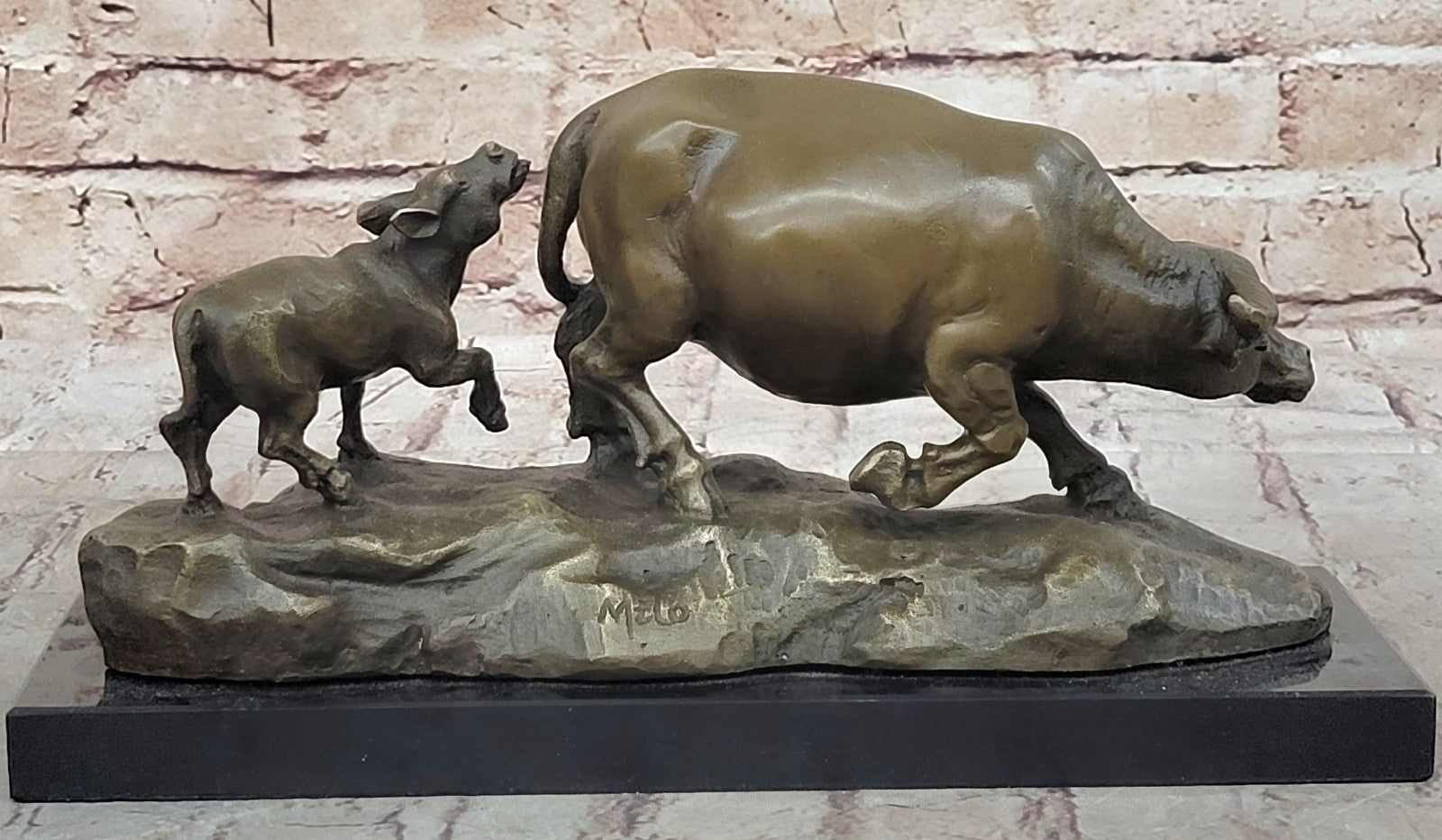 Handcrafted Vienna Bronze Bull Sculpture Abstract Modern Classic Artwork