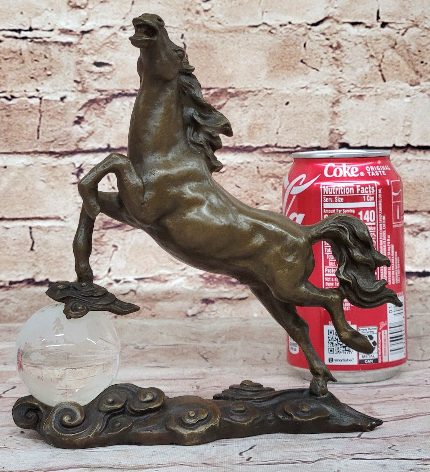 Artistic Rearing Stallion: Milo`s Signature Bronze Statue Lost Wax Method