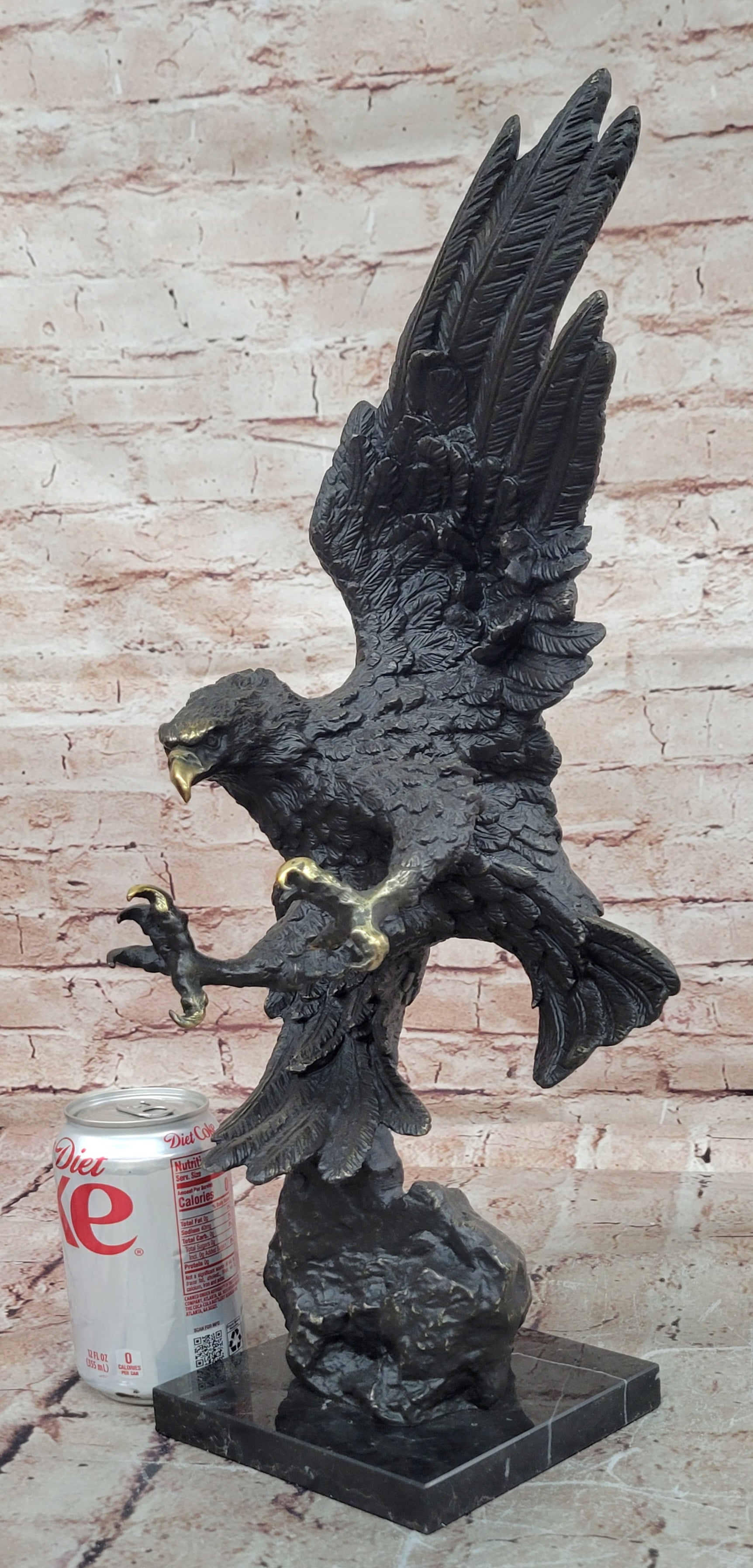 Large Bronze Eagle Sculpture Thorburn Inspired Hot Cast Bird Statue