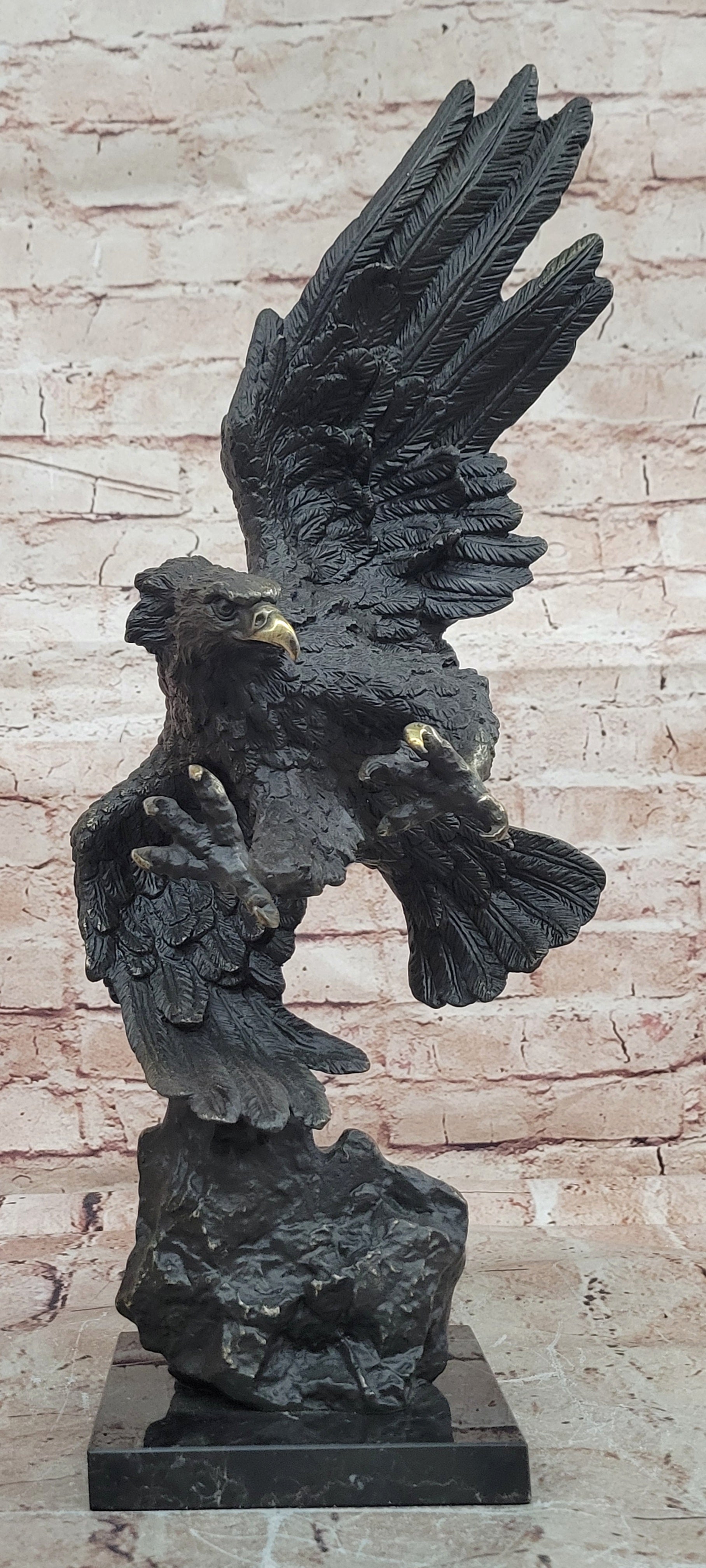 Large Bronze Eagle Sculpture Thorburn Inspired Hot Cast Bird Statue