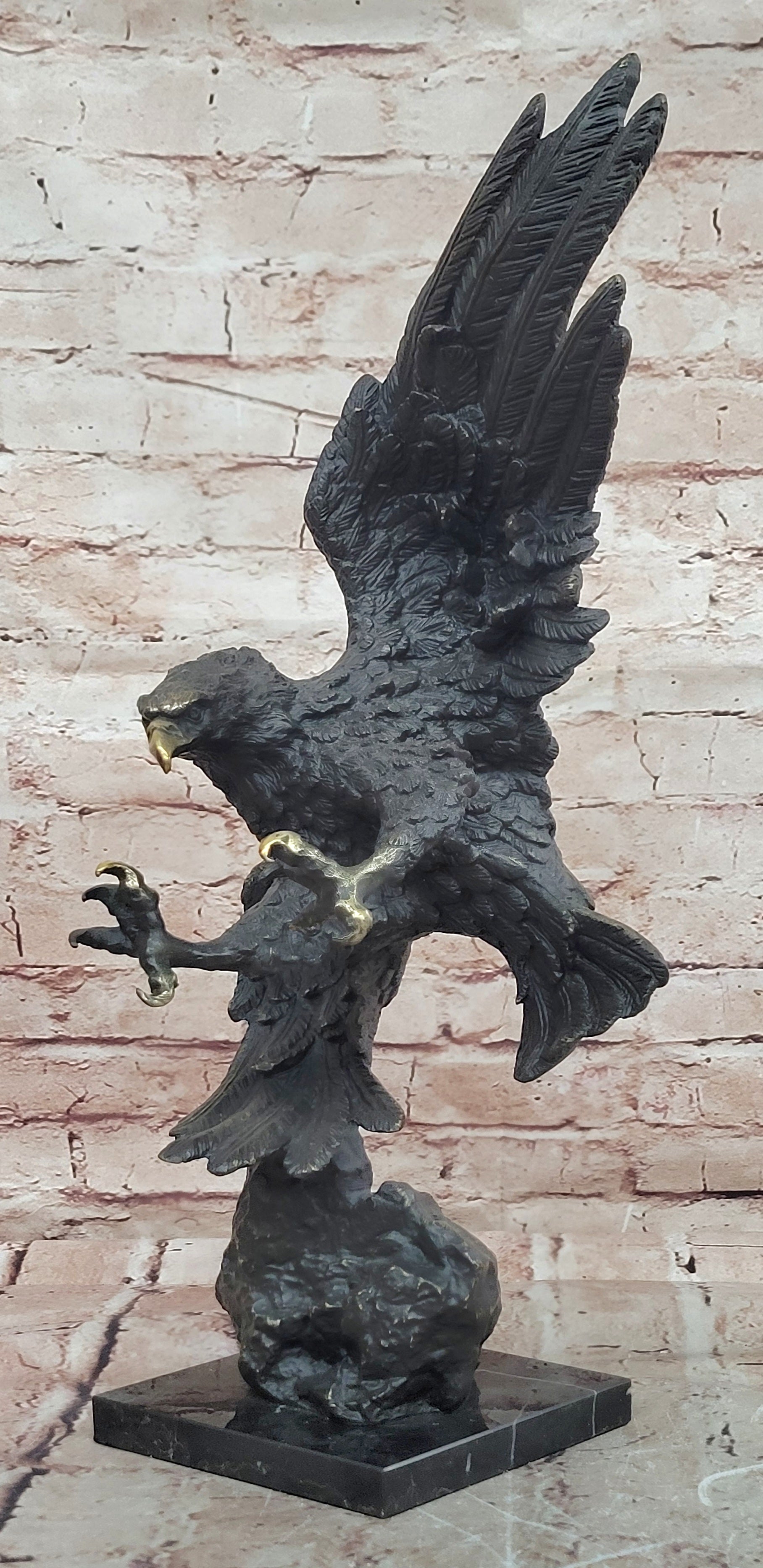 Large Bronze Eagle Sculpture Thorburn Inspired Hot Cast Bird Statue