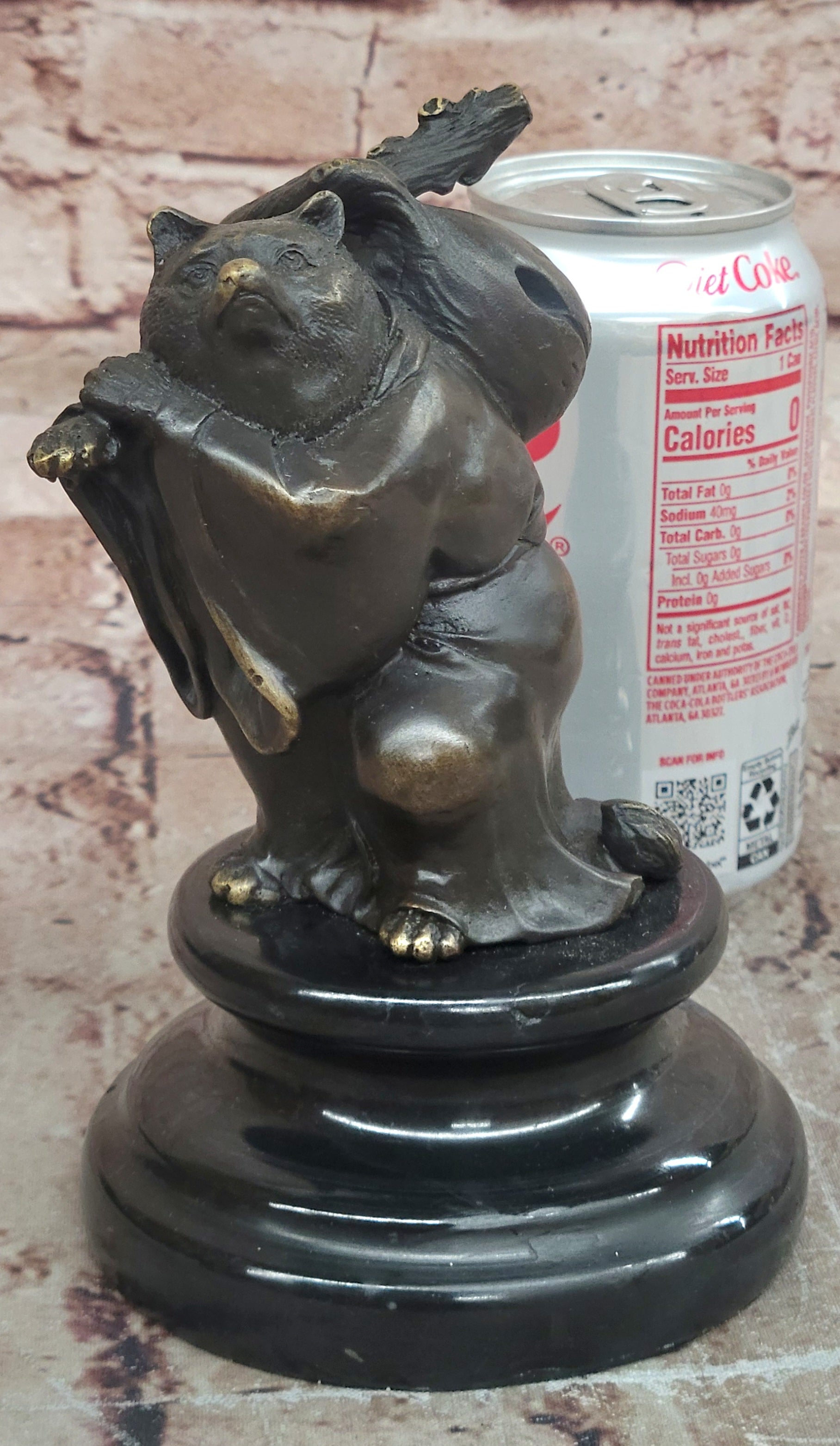 Handcrafted Milo Bronze Tanuki Raccoon Dog Sculpture Museum Quality Collectible