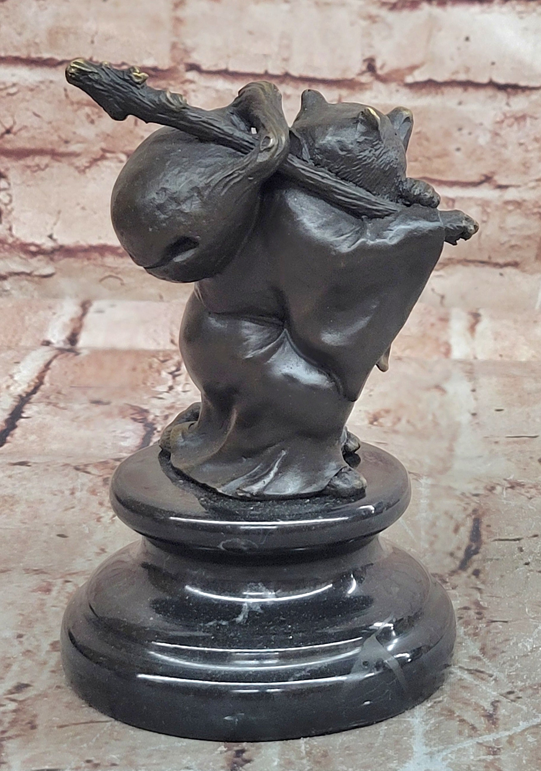 Handcrafted Milo Bronze Tanuki Raccoon Dog Sculpture Museum Quality Collectible