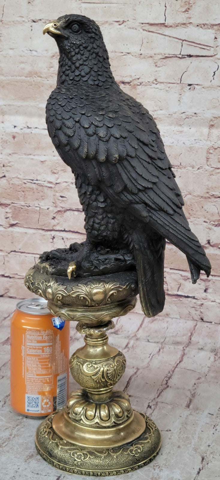 Milo`s Animal Art: Large Original Bronze Eagle Sculpture - Home Office Decor