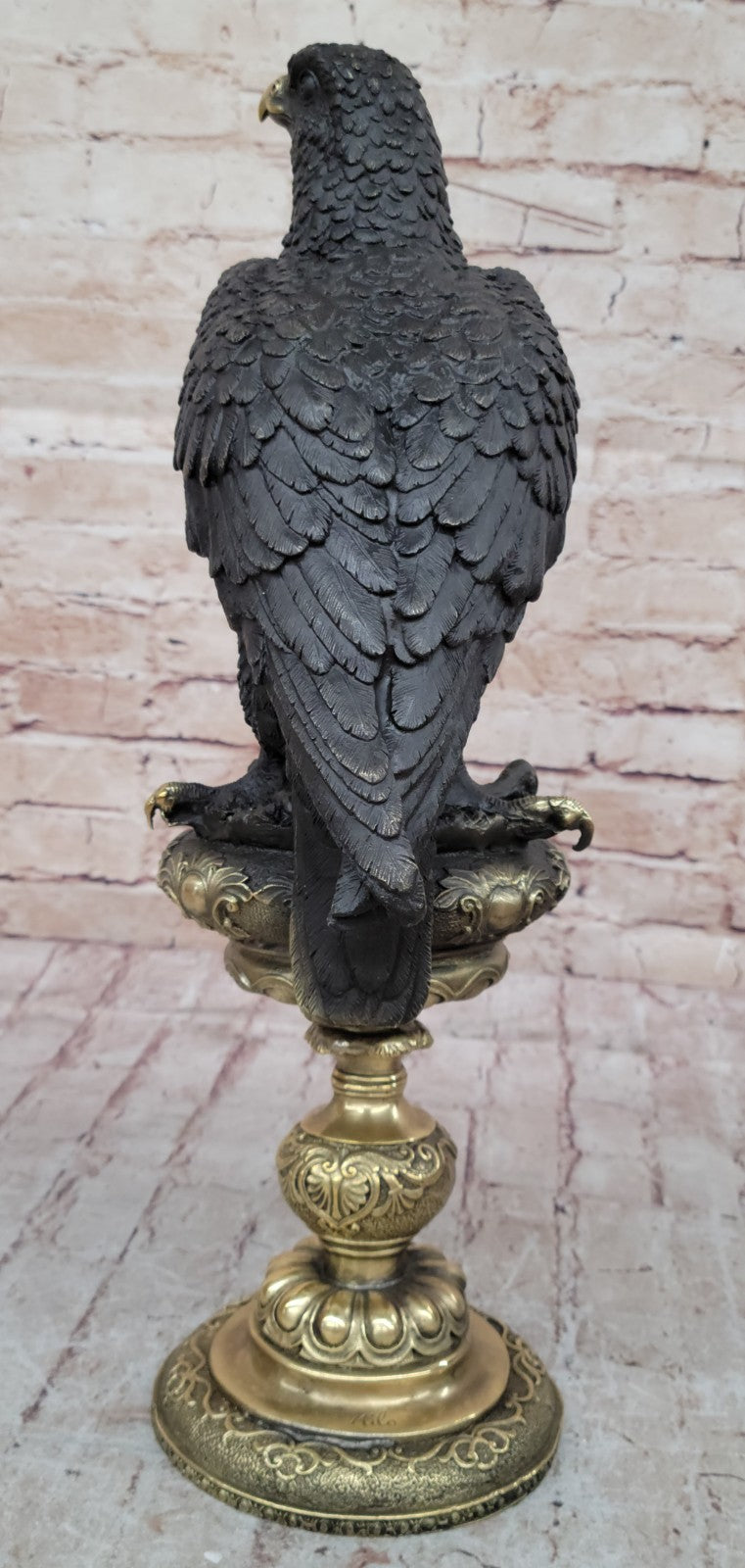 Milo`s Animal Art: Large Original Bronze Eagle Sculpture - Home Office Decor