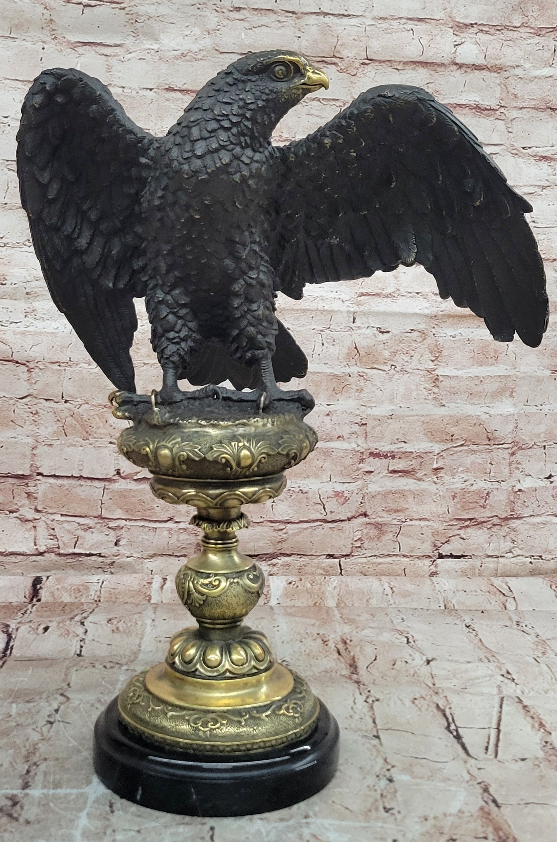 Patriotic Bald Eagle Bronze Sculpture Milo Hot Cast Animal Statue Collectible