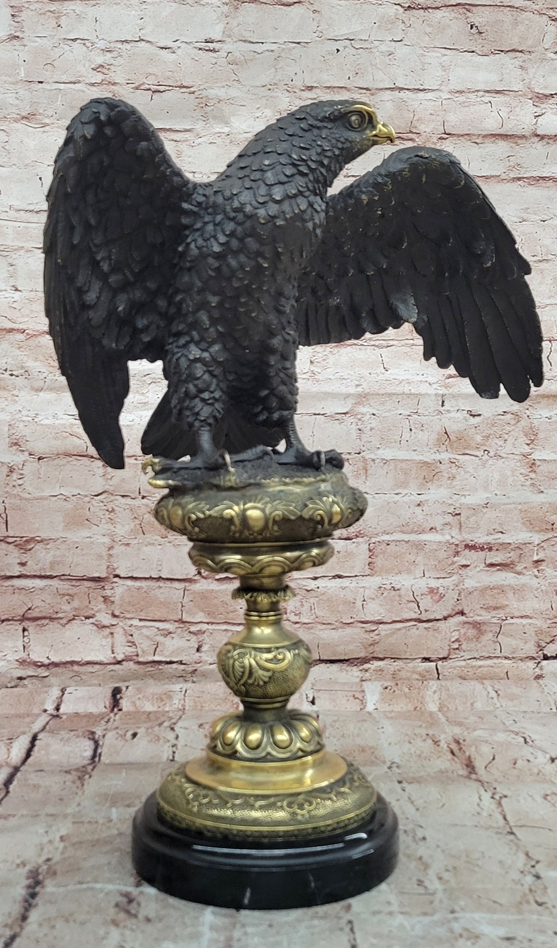 Patriotic Bald Eagle Bronze Sculpture Milo Hot Cast Animal Statue Collectible