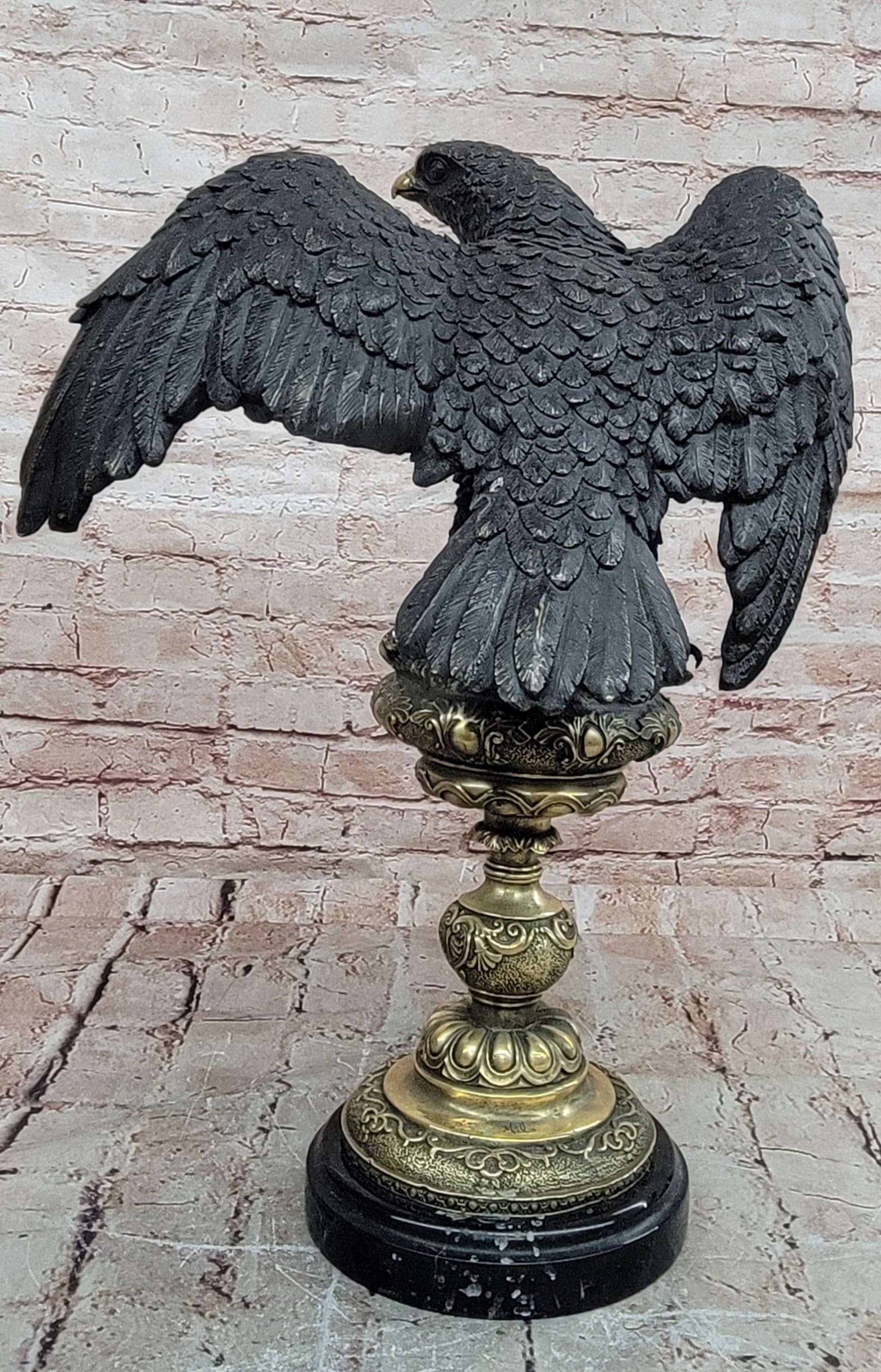 Patriotic Bald Eagle Bronze Sculpture Milo Hot Cast Animal Statue Collectible